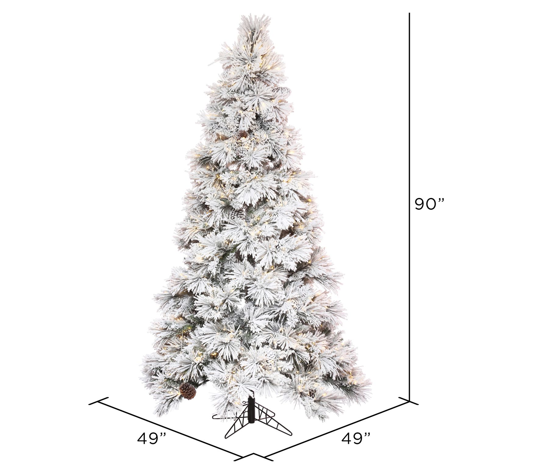 Vickerman 7.5' Flocked Atka Slim Artificial Chr istmas Tree WW - QVC.com