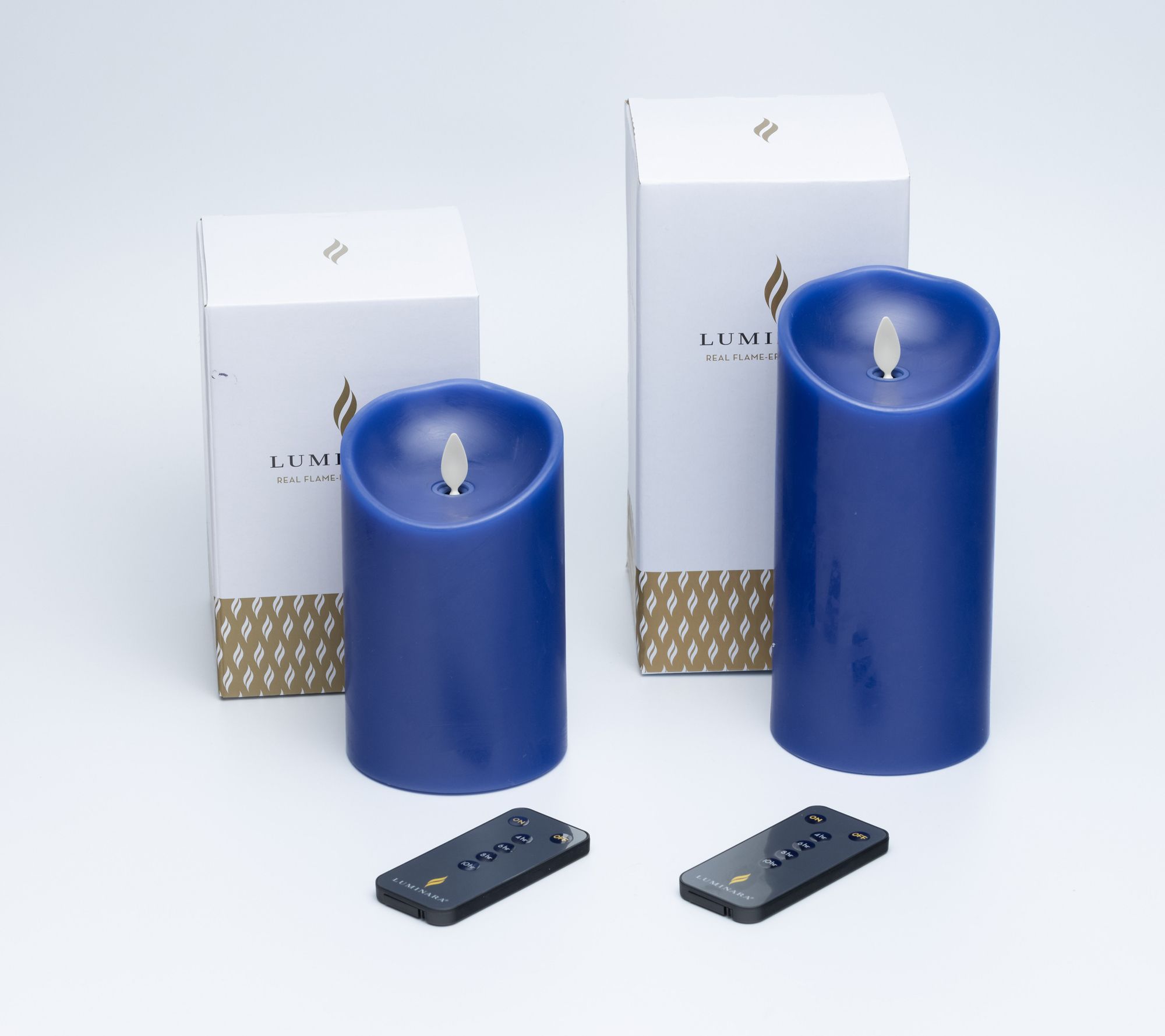 Luminara Set of (2) 5" & 7" Flameless Candles w ith Gift Boxes