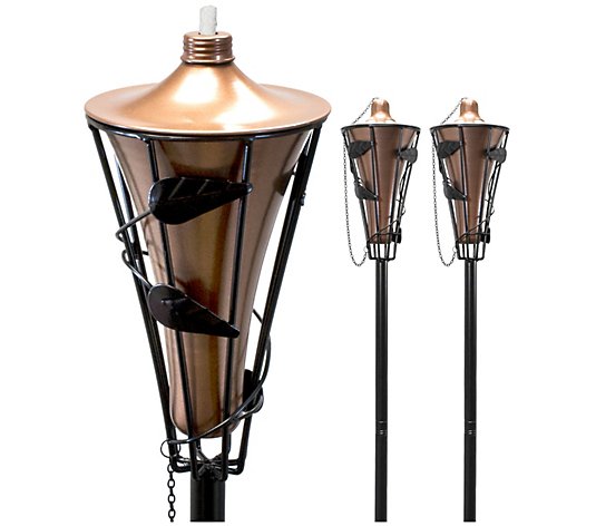 Outdoor Metal Patio Torches -2 Pack