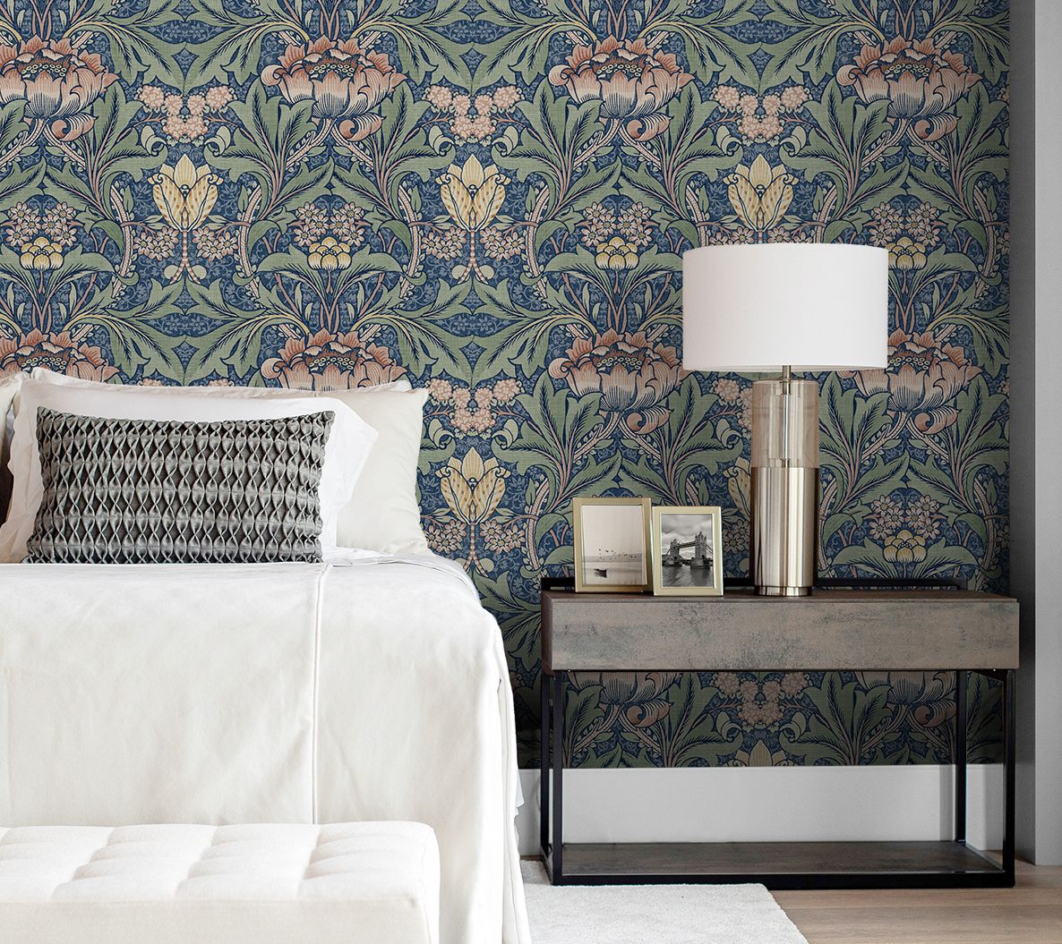 Next Wall Morris Flower Peel and Stick Wallpaper