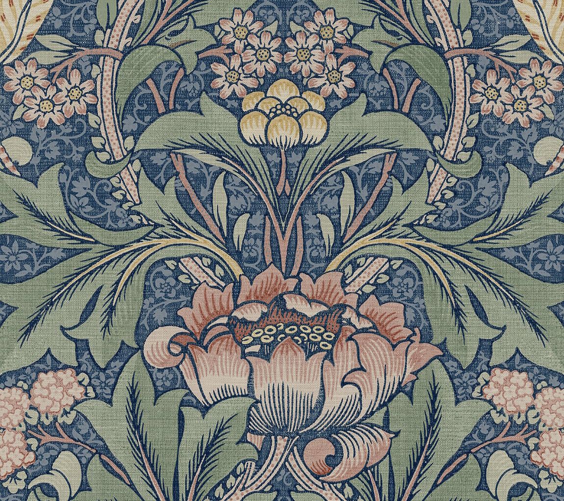 Next Wall Morris Flower Peel and Stick Wallpaper