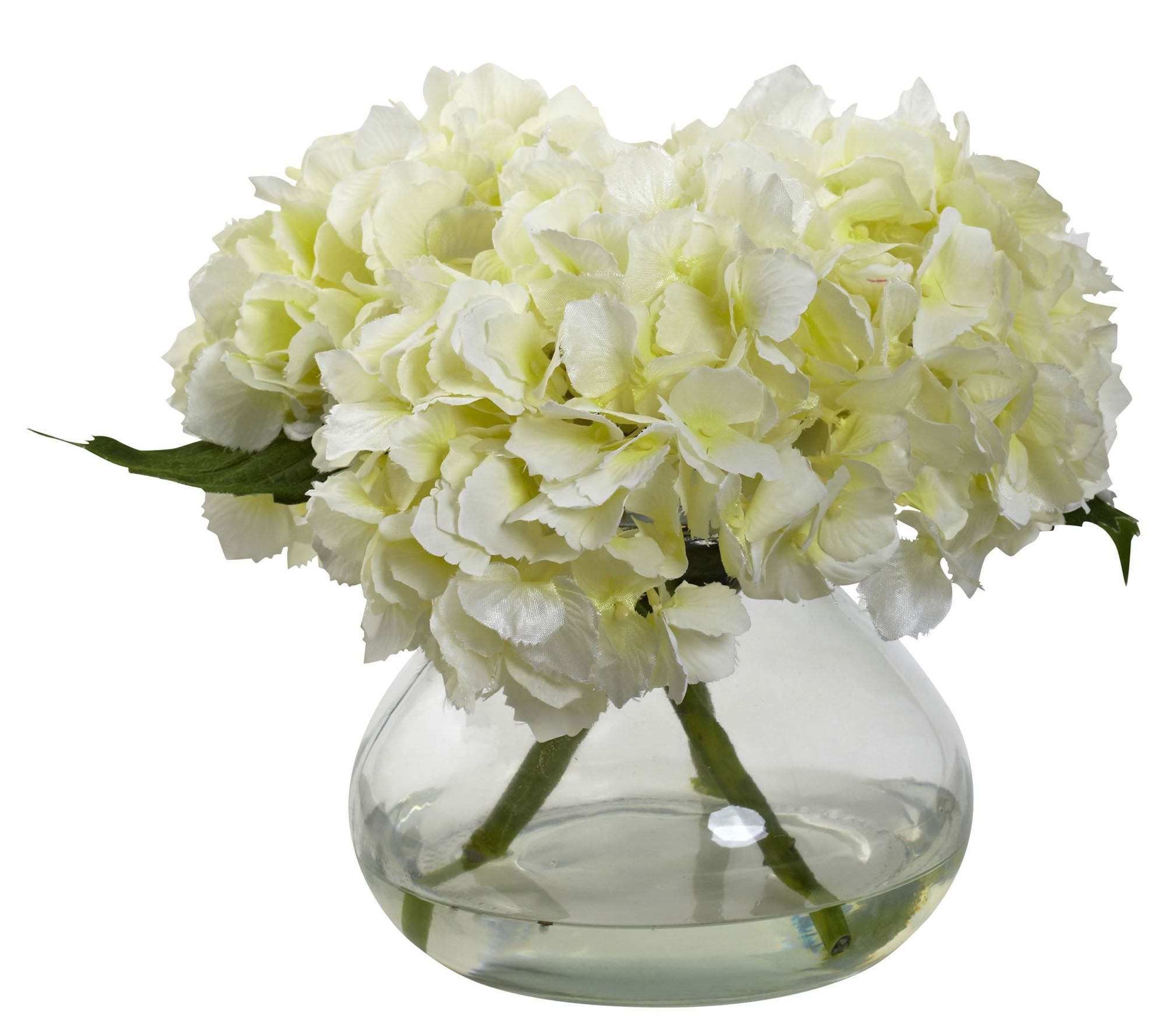 Blooming Hydrangea with Vase by Nearly Natural