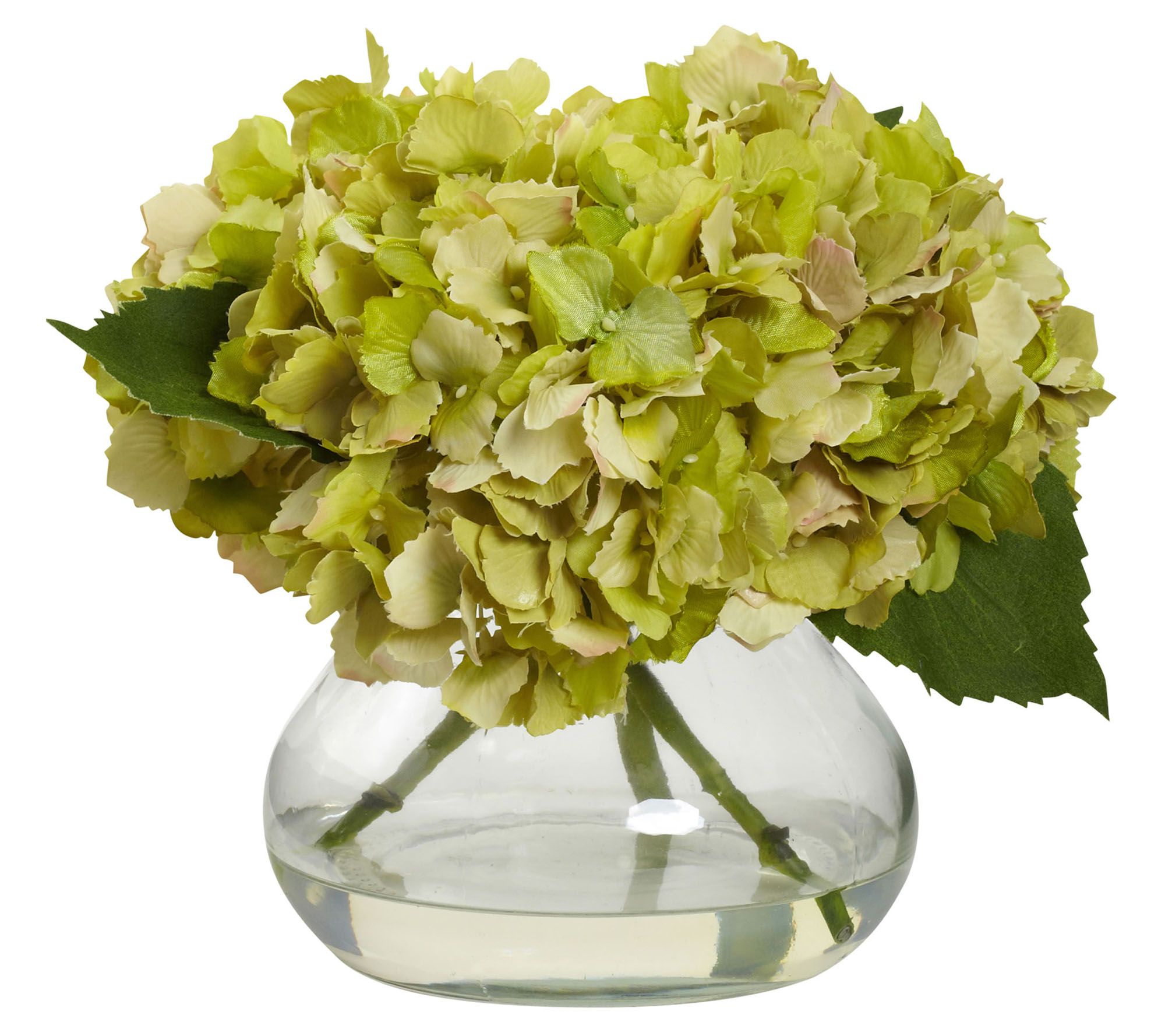 Blooming Hydrangea with Vase by Nearly Natural