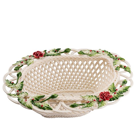 Belleek Pottery Winter Flower Basket