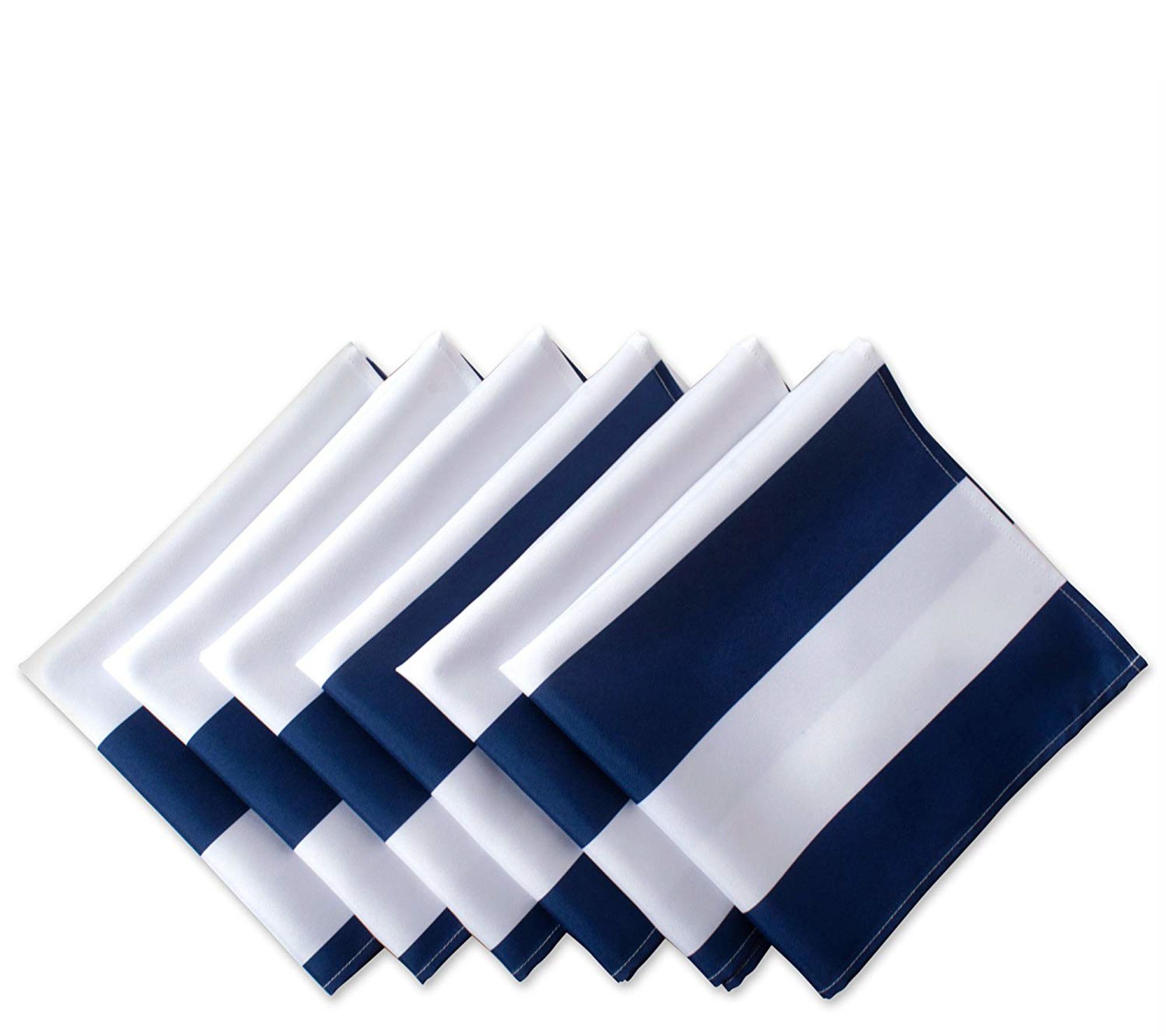 Design Imports Cabana Stripe Outdoor Napkin Setof 6