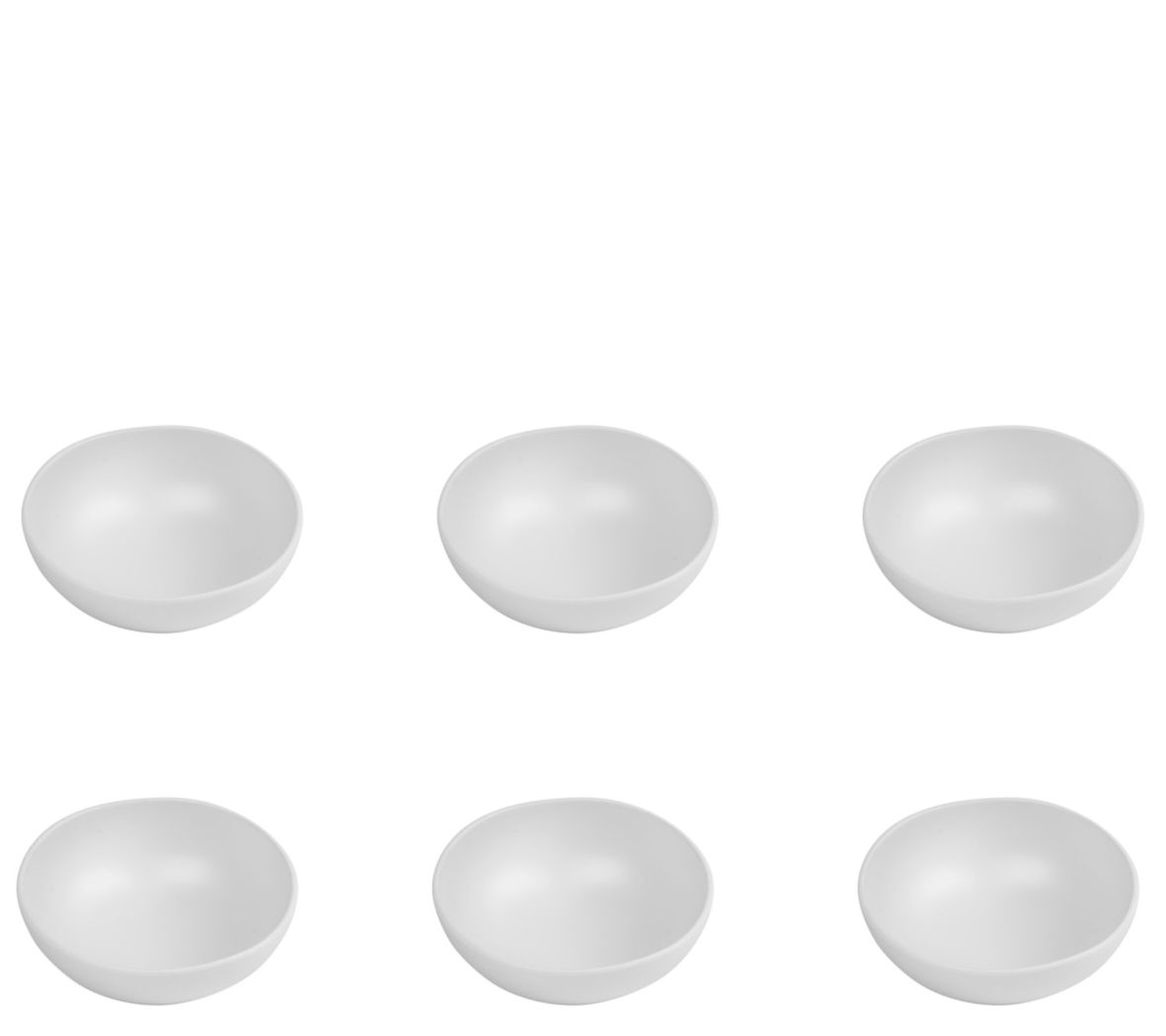 TarHong Matte Craft Coupe Melamine Bowls - Setof 6