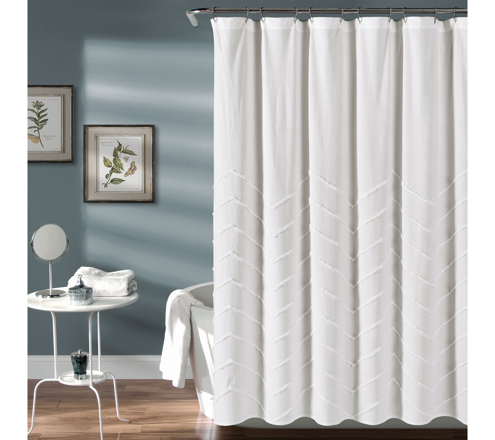 Chenille Chevron 72" x 72" Shower Curtain by Lush Decor