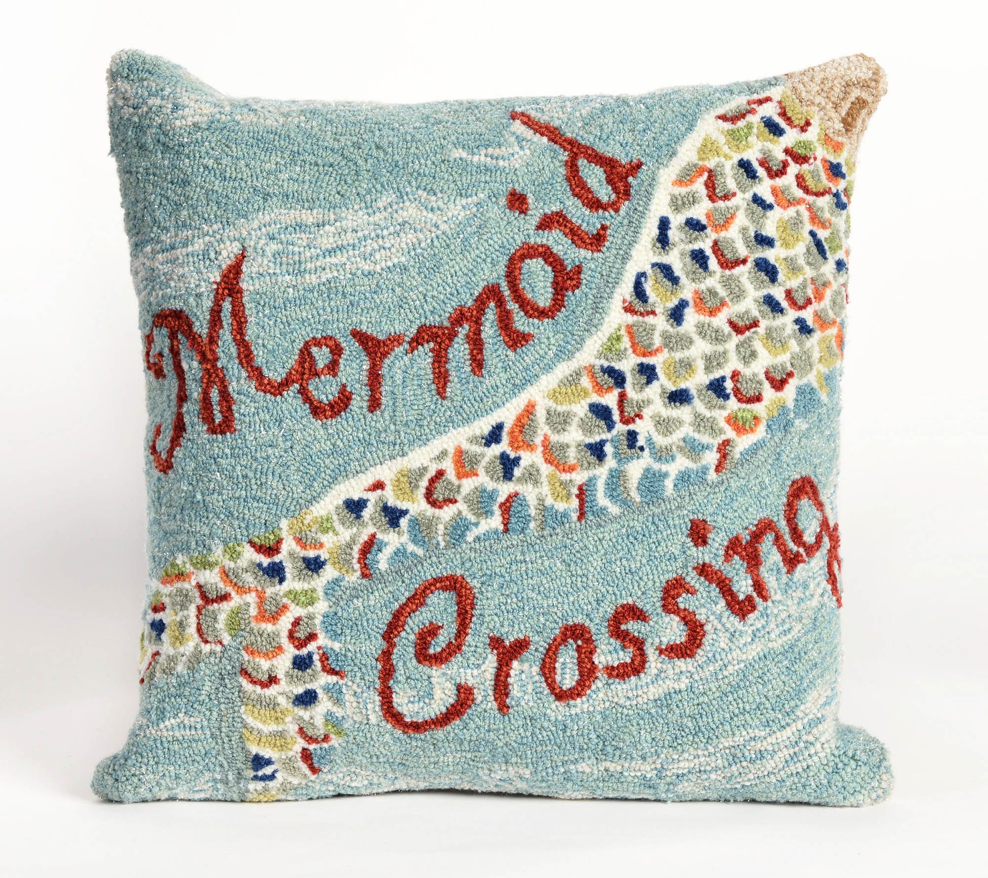 Liora Manne Frontporch Mermaid Crossing In/OutWater 18" x 18"