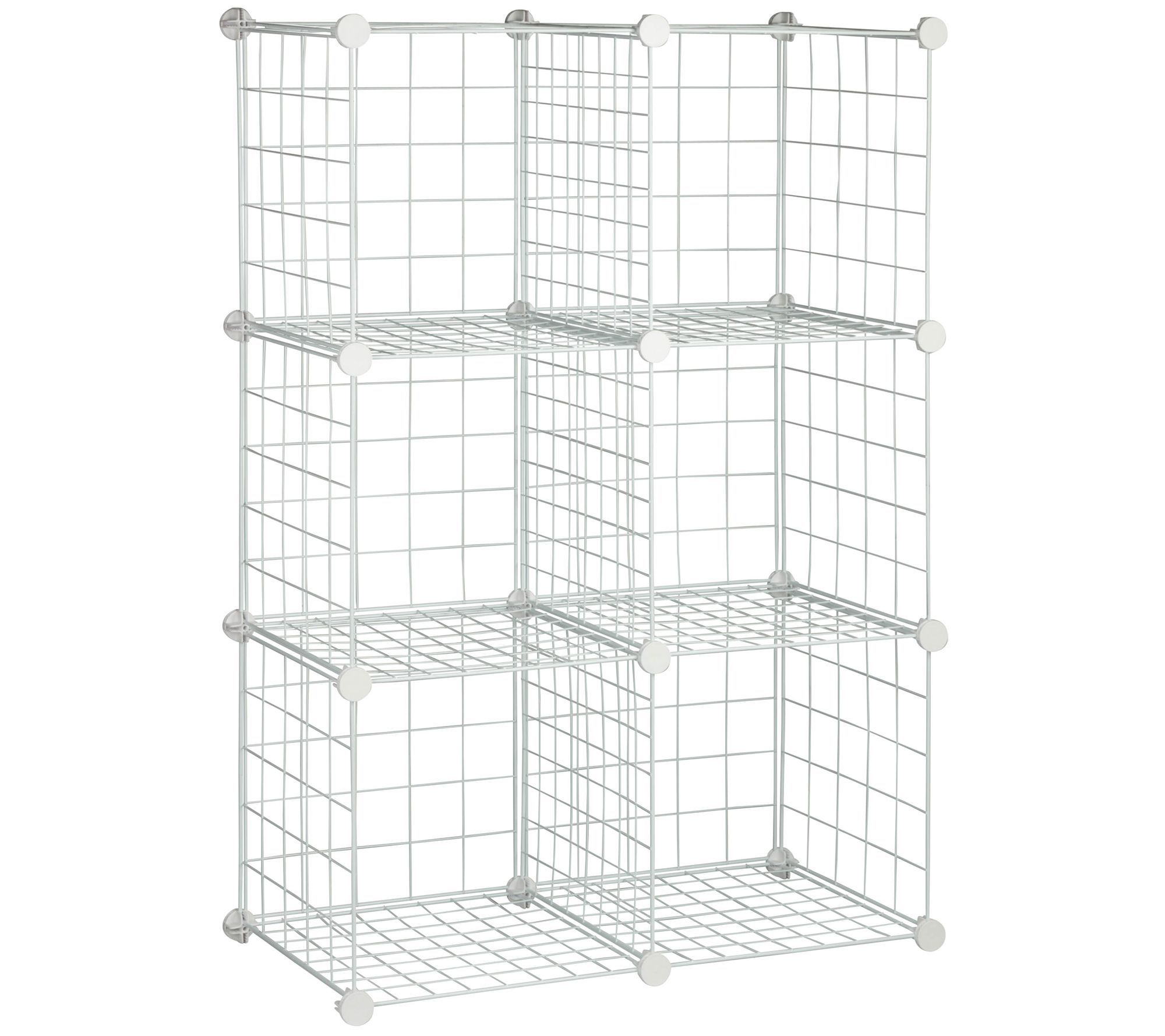 HoneyCanDo 6Pack Modular Mesh Storage Cube,White