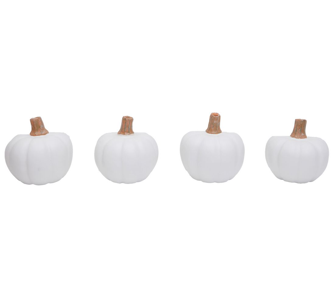 C&F Home Pumpkin Figures Extra Small - White Matte Set of 4