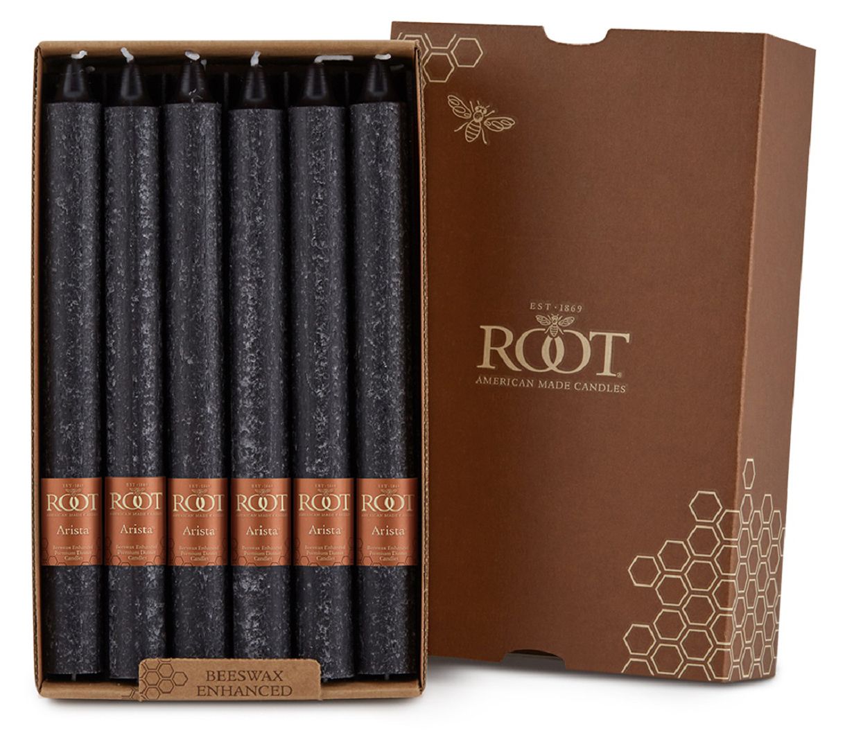 ROOT 9" Timberline Arista Taper Candles box of12 core