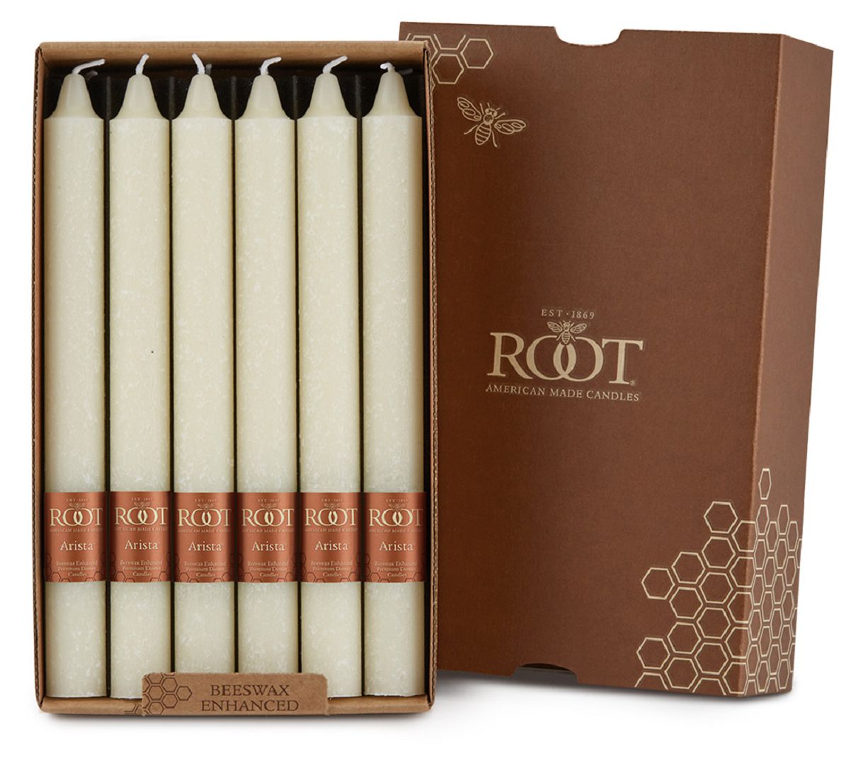 ROOT 9" Timberline Arista Taper Candles box of12 core