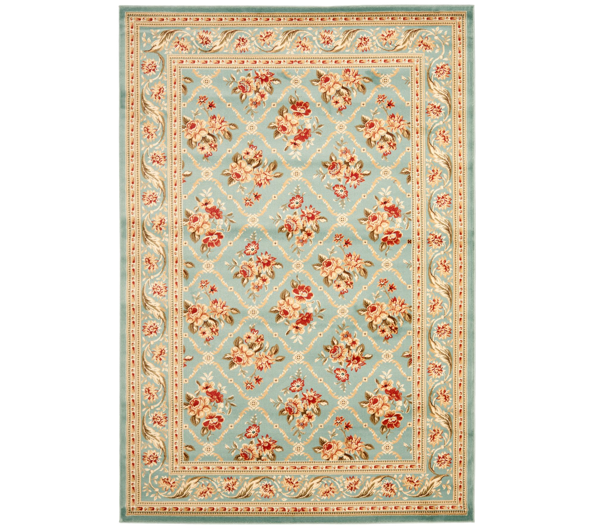Lyndhurst Floral Lattice Power Loomed 5'3" x 7'6" Rug