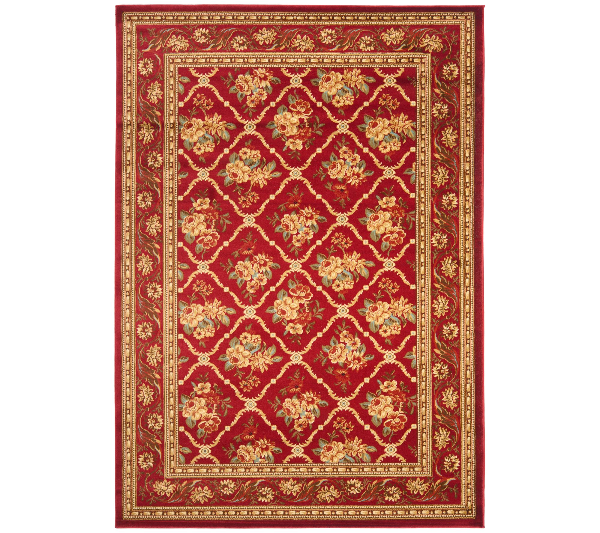 Lyndhurst Floral Lattice Power Loomed 5'3" x 7'6" Rug
