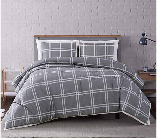 Truly Soft Leon Plaid King 3-Piece Comforter Set