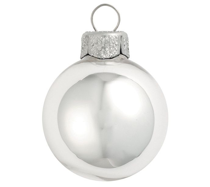 Whitehurst 6-Pi ece 4" Glass Or nament with Shi ny Finish
