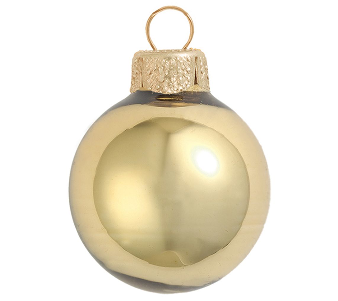 Whitehurst 6-Pi ece 4" Glass Or nament with Shi ny Finish