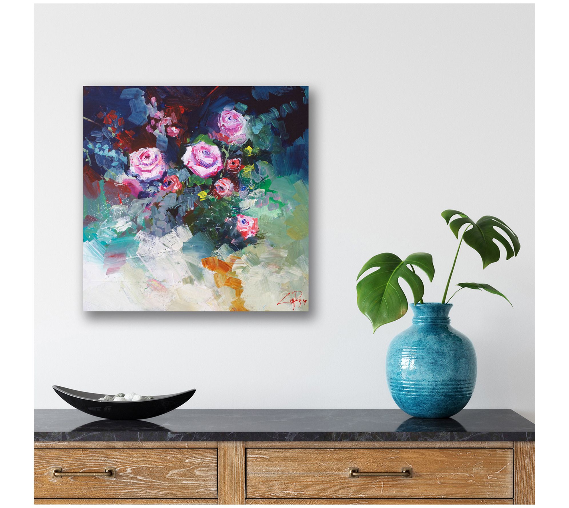 Courtside Market Roses 16x16 Canvas Wall Art