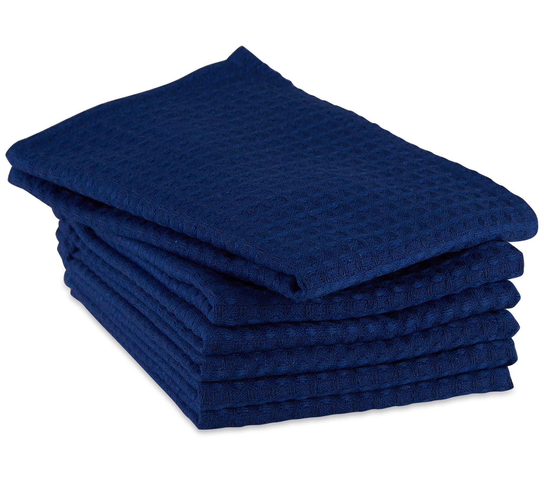 Design Imports Recycled Cotton Waffle Kitchen Towels 6-pack