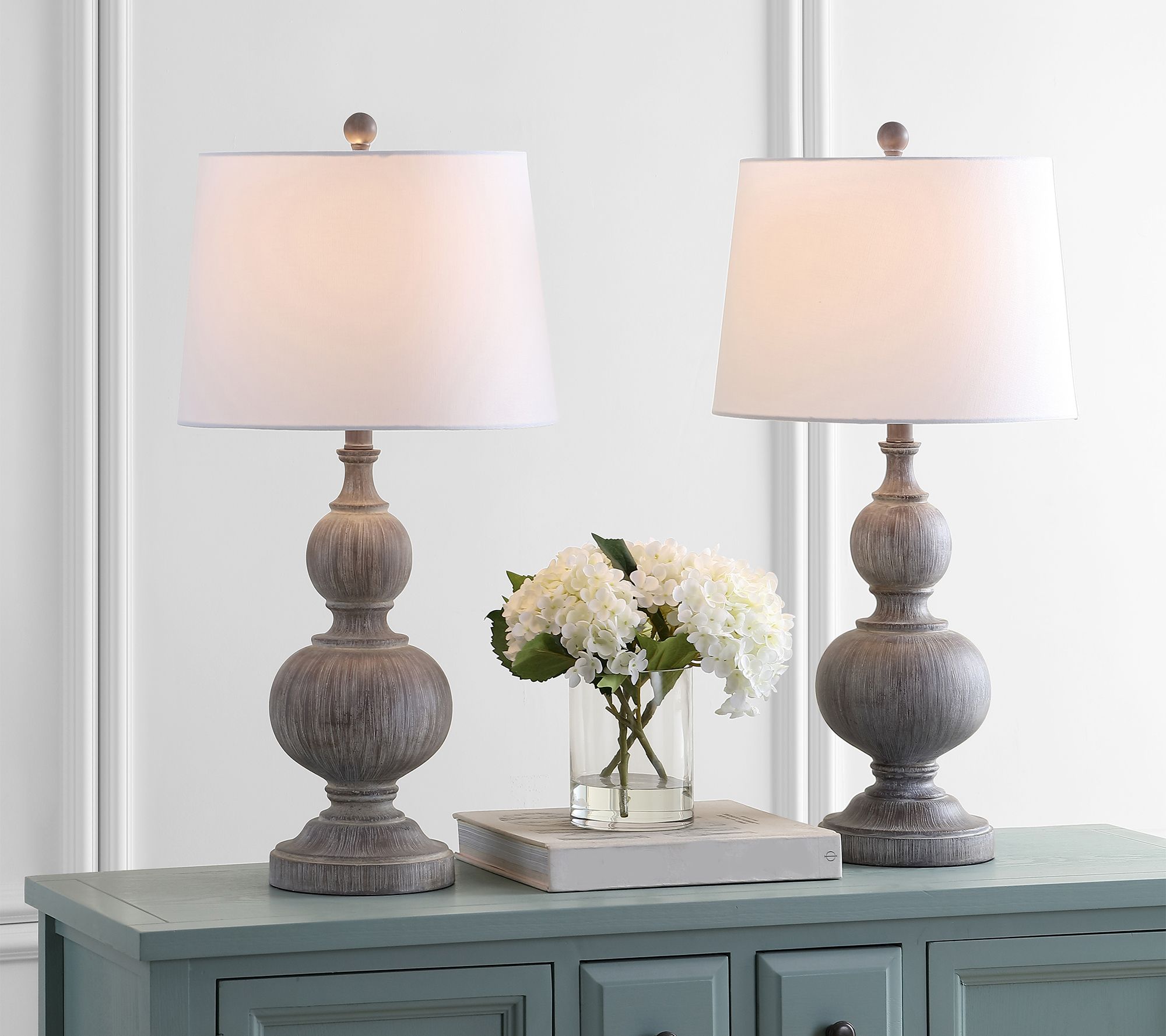Safavieh Set of 2 Ephraim Table Lamps - QVC.com, image size:2000x1778