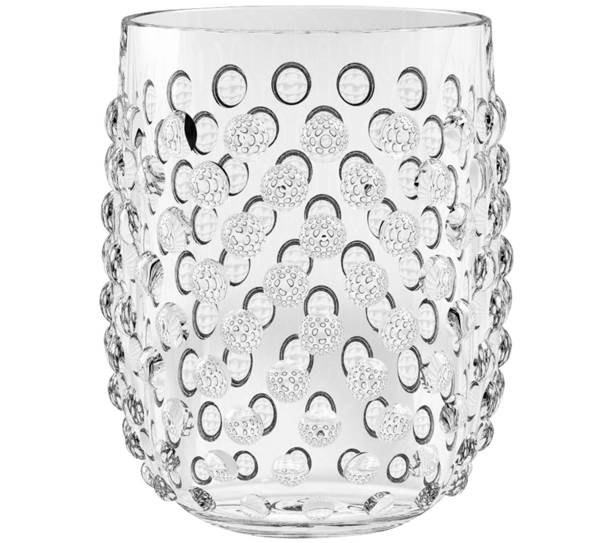 TarHong Premium Acrylic Hobnail Stemless Set/6