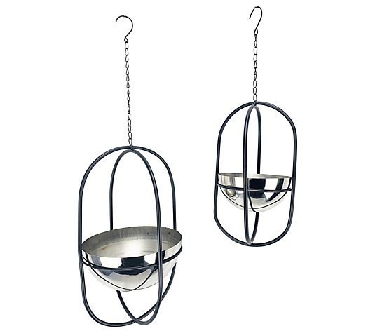 RCS Hanging Double Oval Frame Planters - Set of2