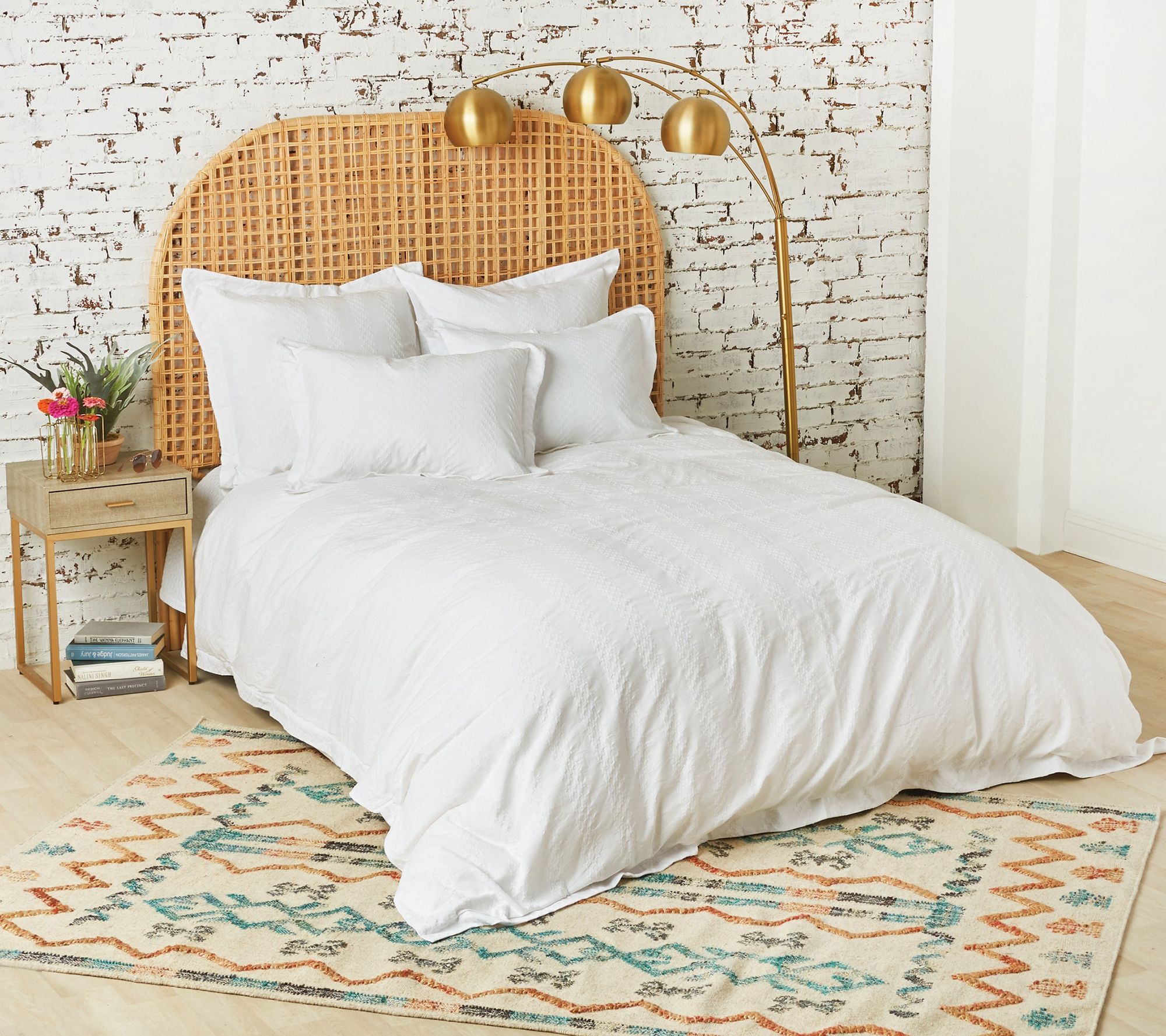 carol&frank Keller White King Duvet Cover
