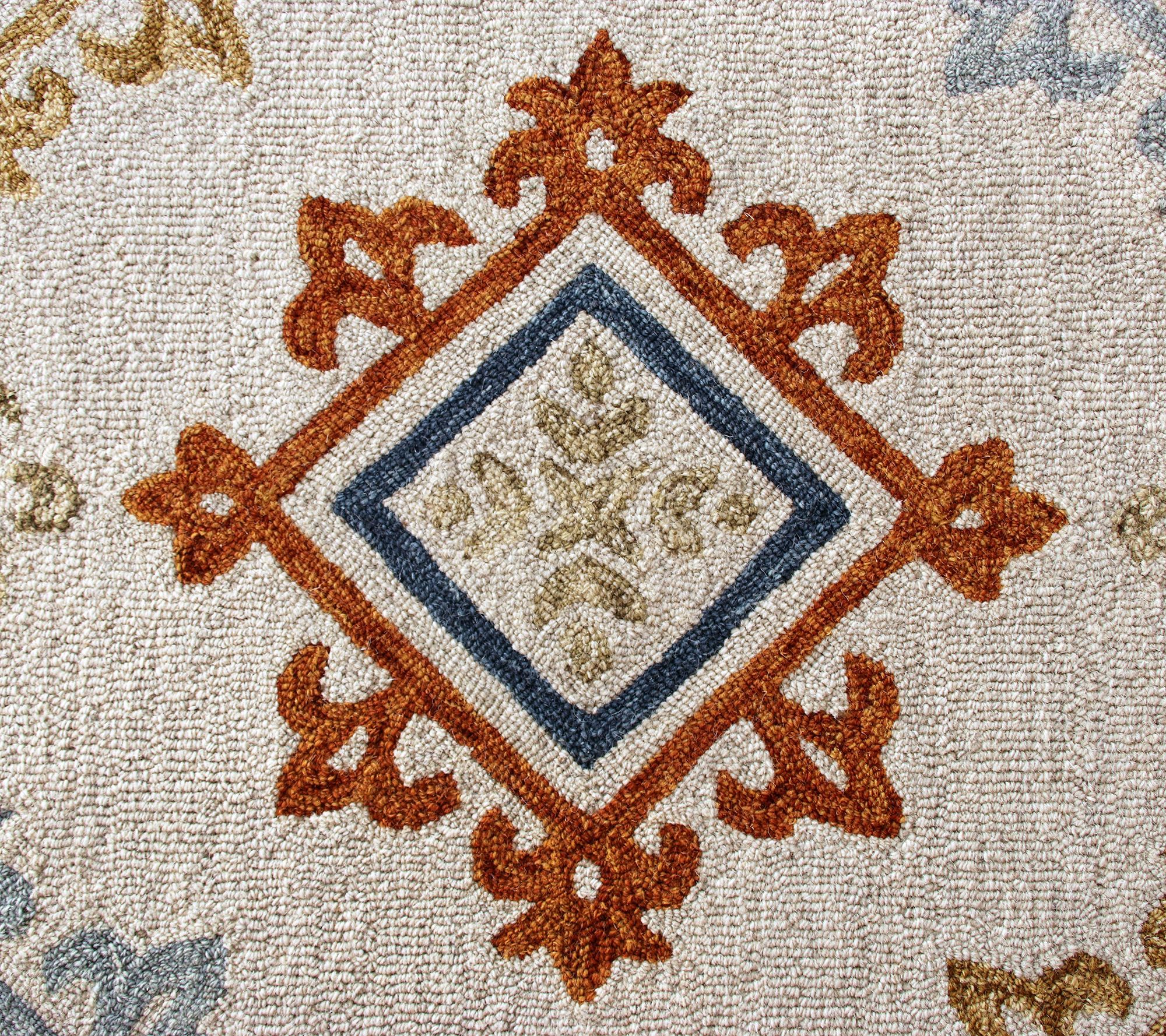 Ox Bay Mosaic Masterpiece Area Rug with FloralBorder