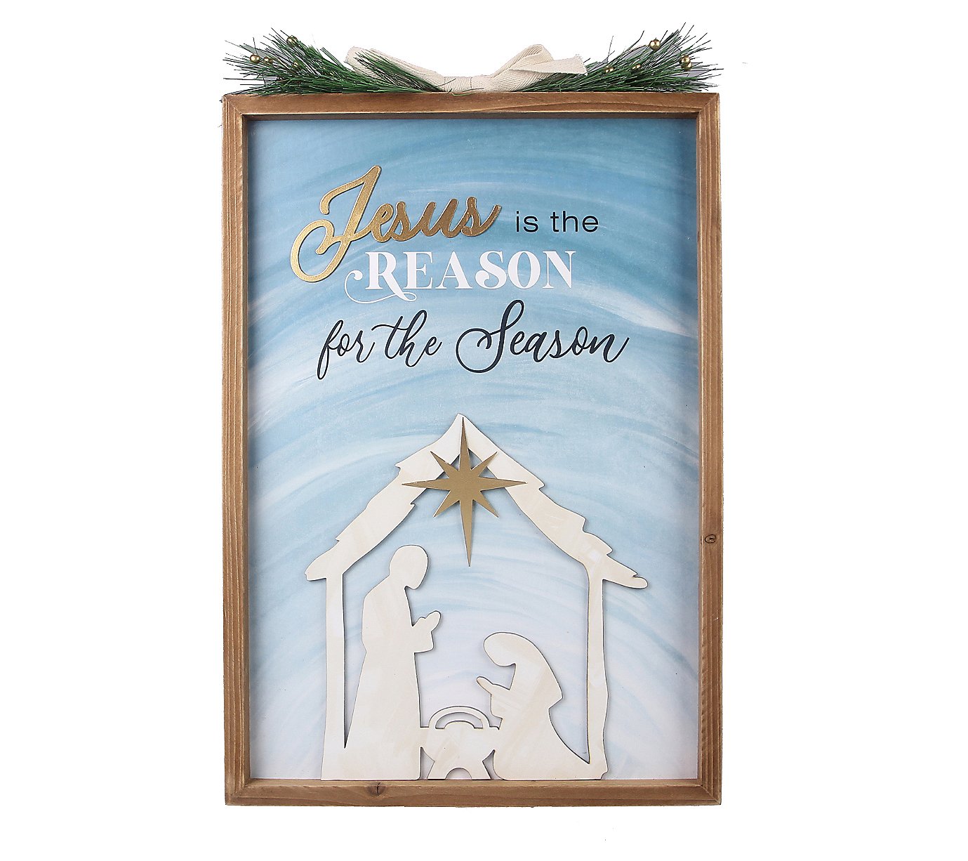 Young's Set of (2) Wood Framed Christmas Signs