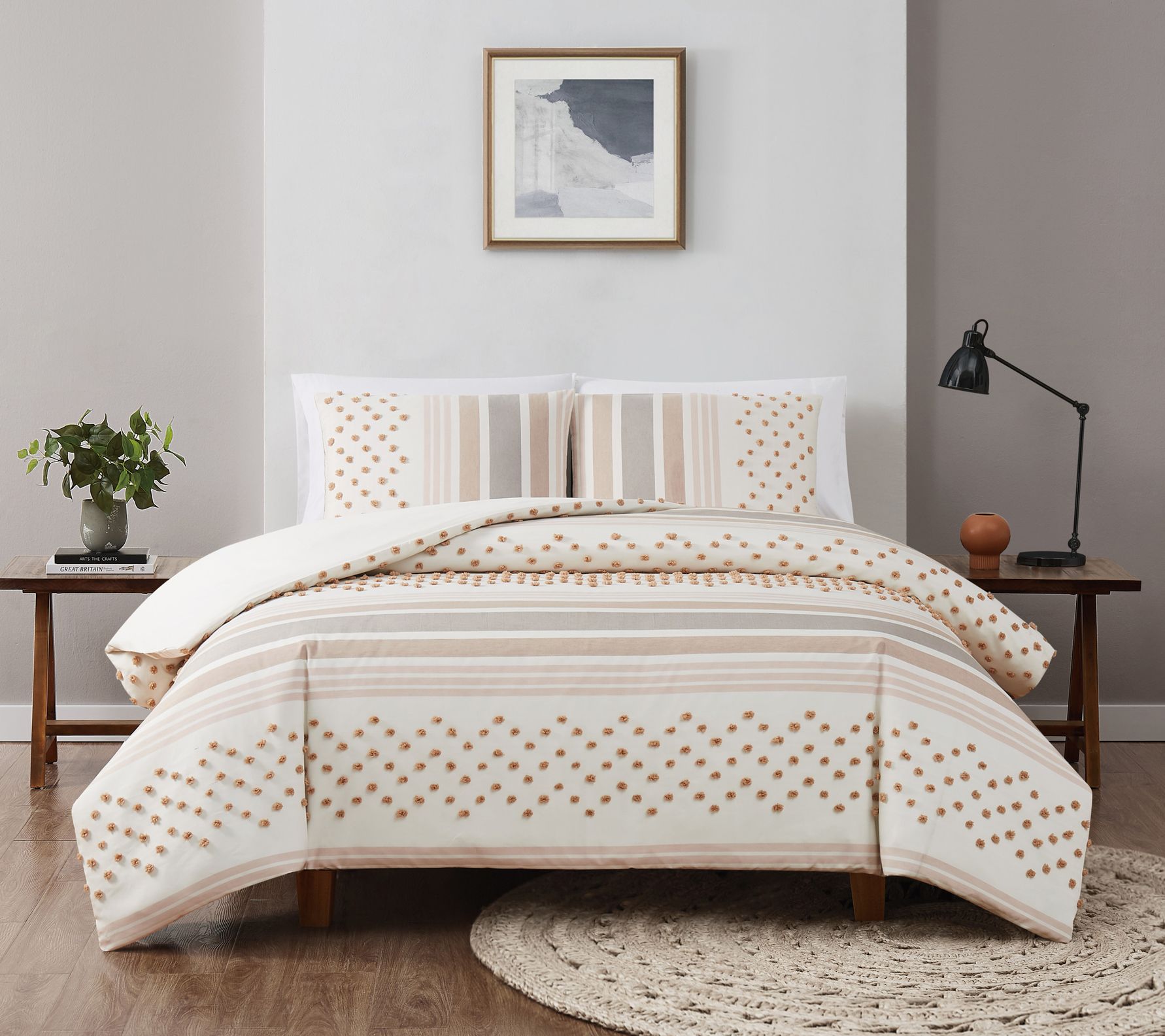 Brooklyn Loom Mia Tufted Texture Full/Queen Comorter Set