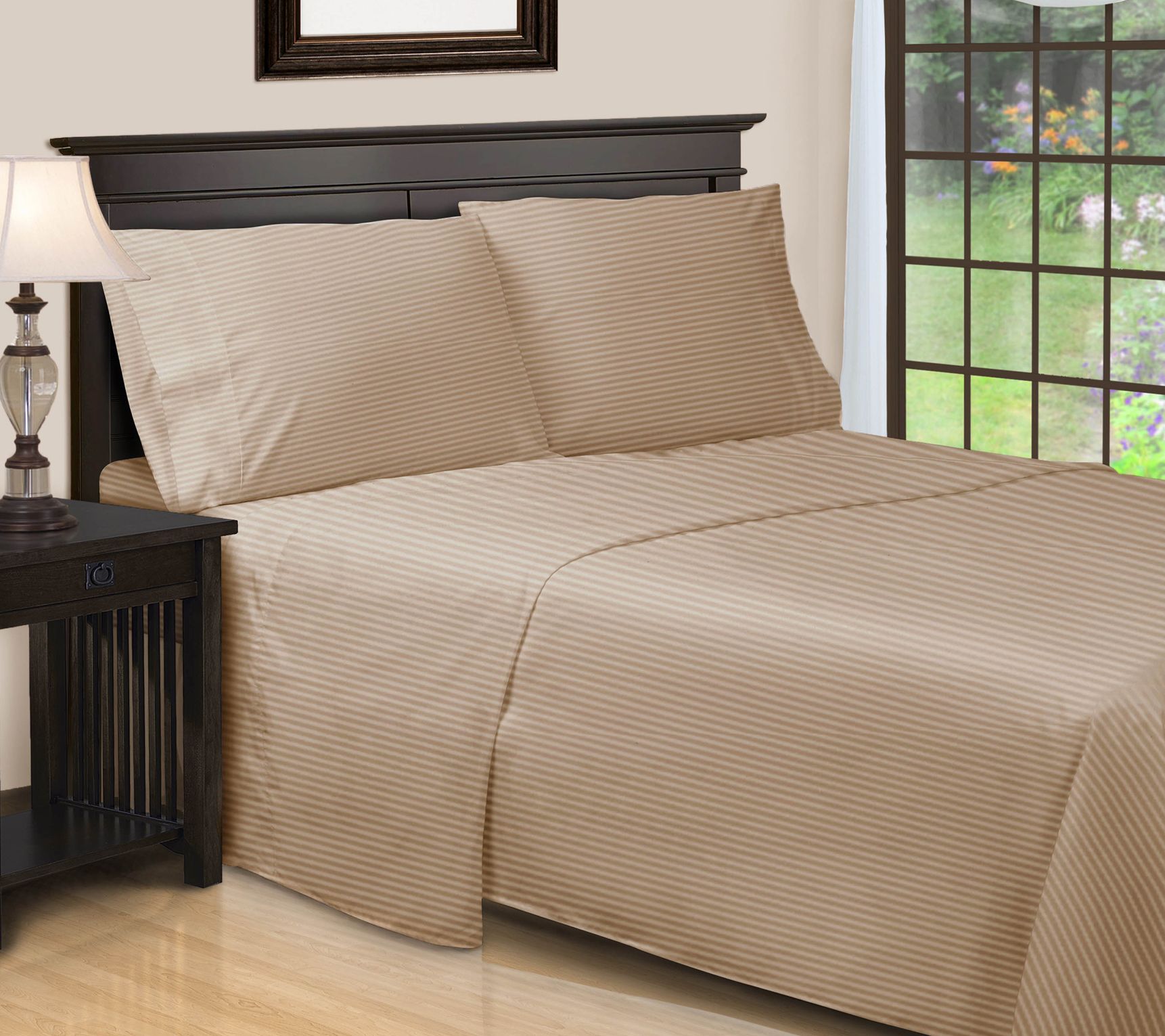 Superior 650TC Egyptian Cotton Striped Sheet, C al.King
