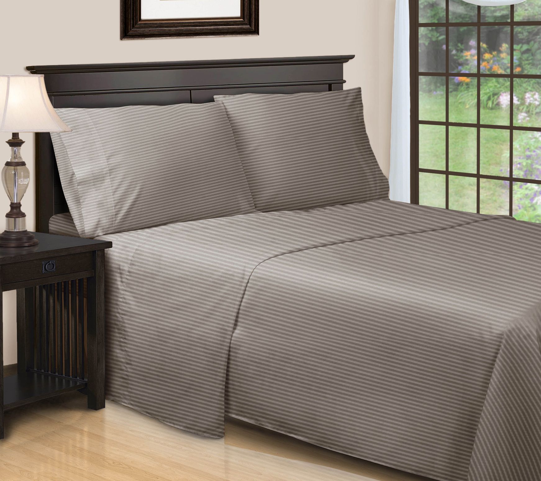 Superior 650TC Egyptian Cotton Striped Sheet, C al.King