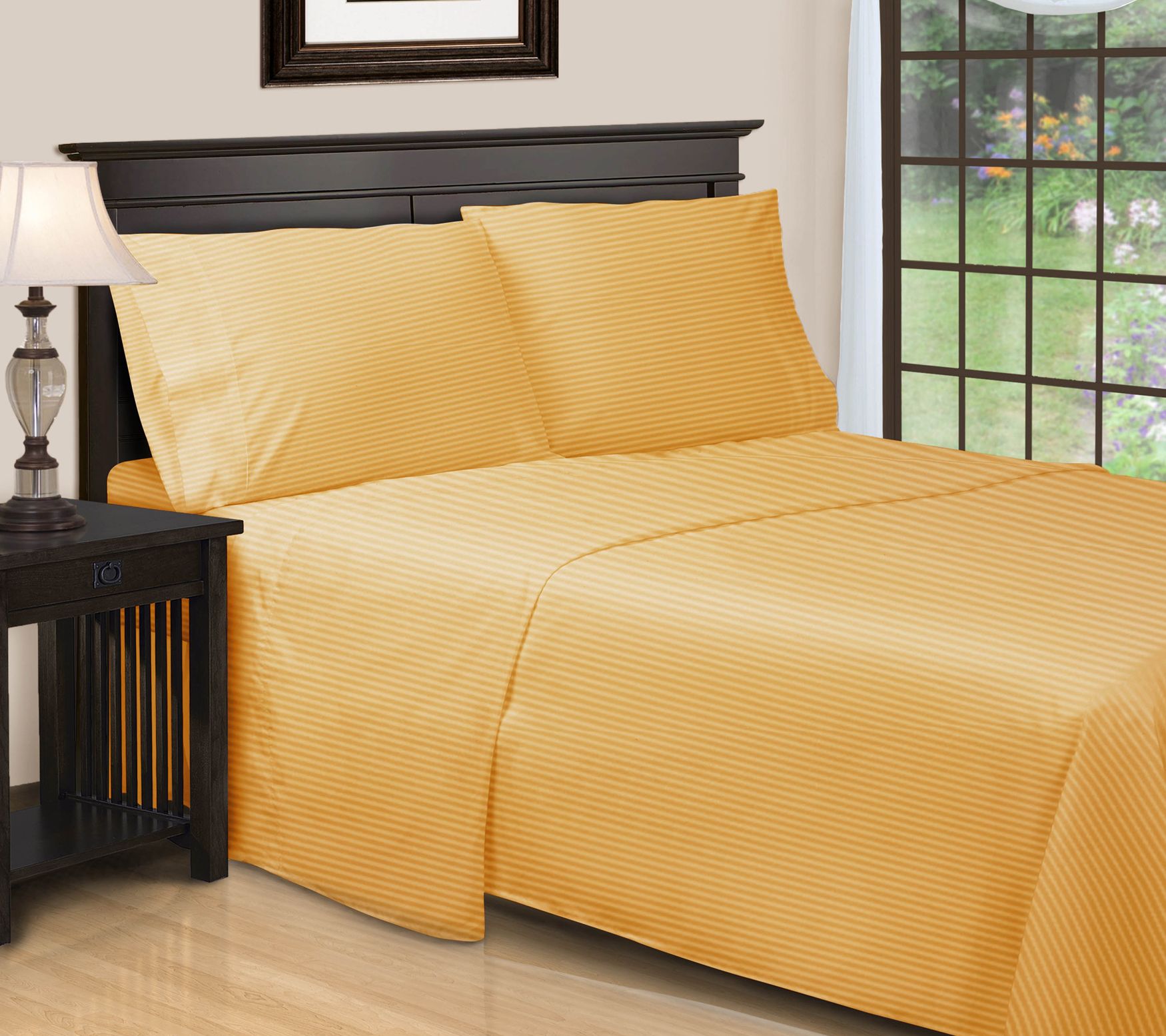 Superior 650TC Egyptian Cotton Striped Sheet, C al.King