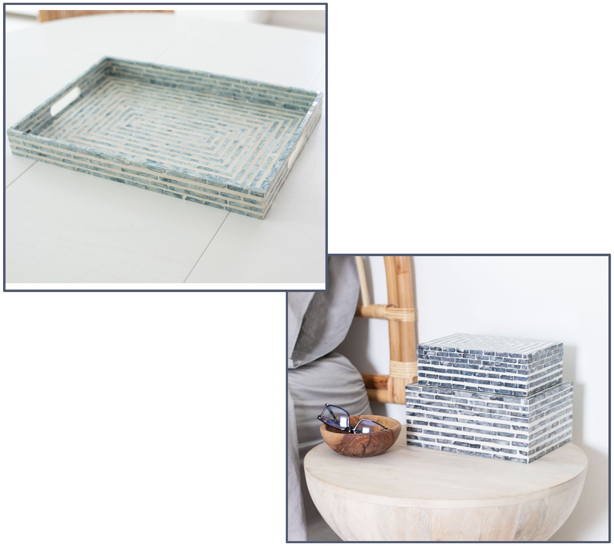 Decorative Capiz Tray or Boxes by Lauren McBride
