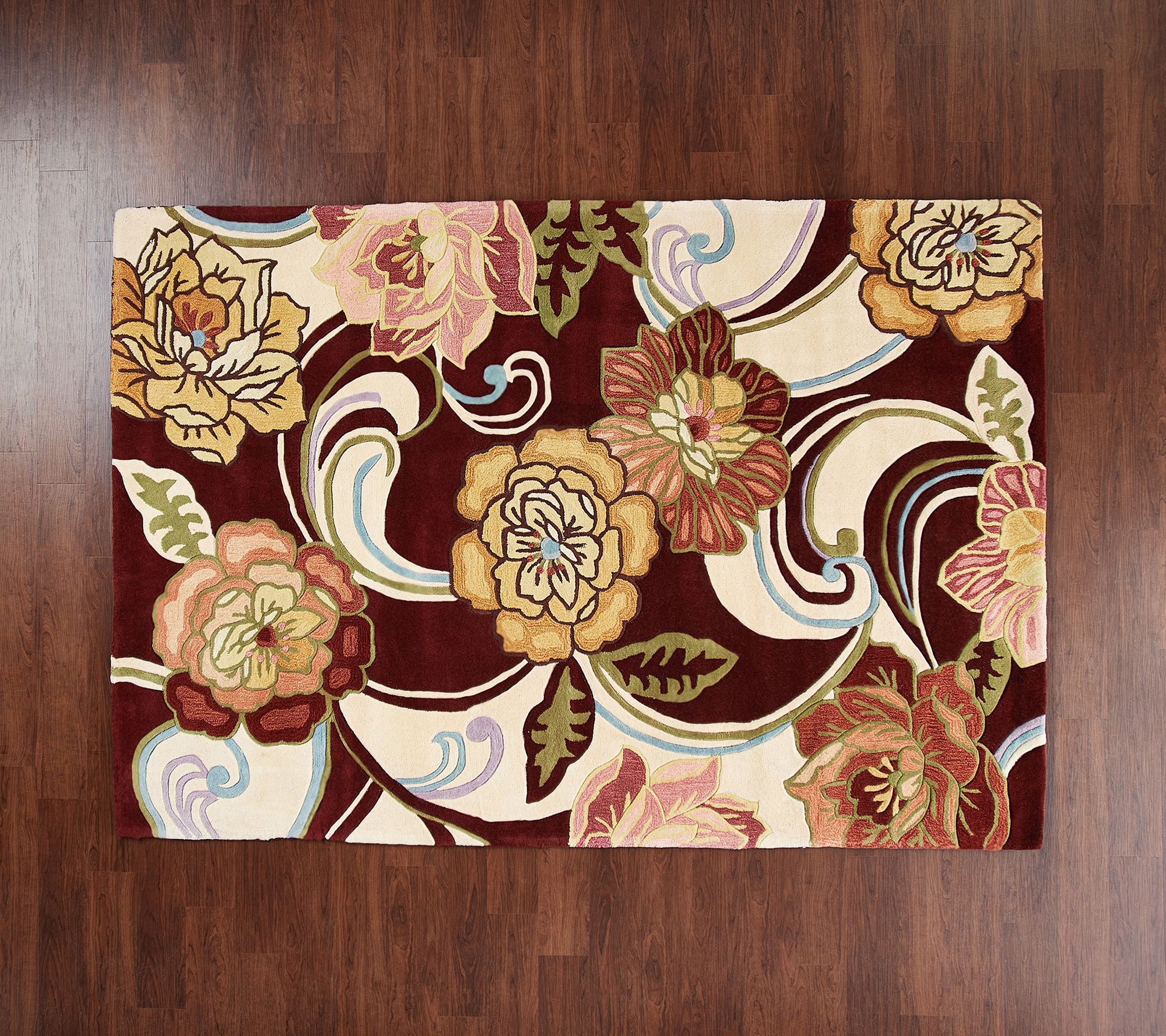 "As Is" Royal Palace 8' x 10' 6" Wool Kirman Medallion Area Rug