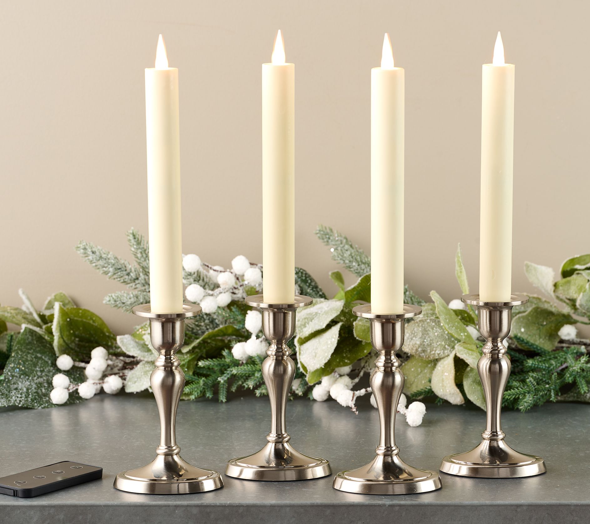 "As Is" Set of 4 Candlelight Oval Windown Candles by Valerie