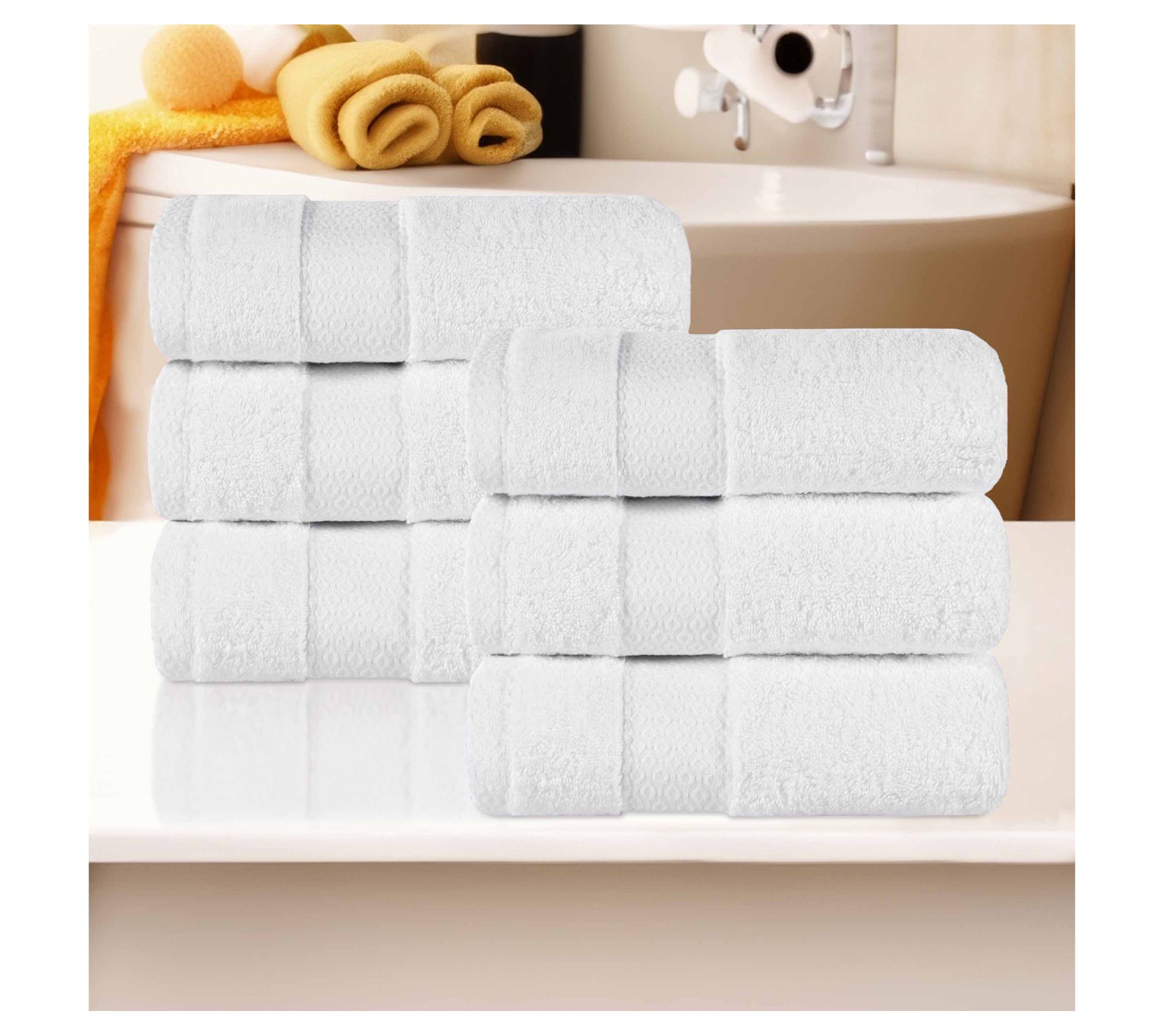 Superior 6pc Niles Egyptian Giza Ultra-Plush Hand Towel Set