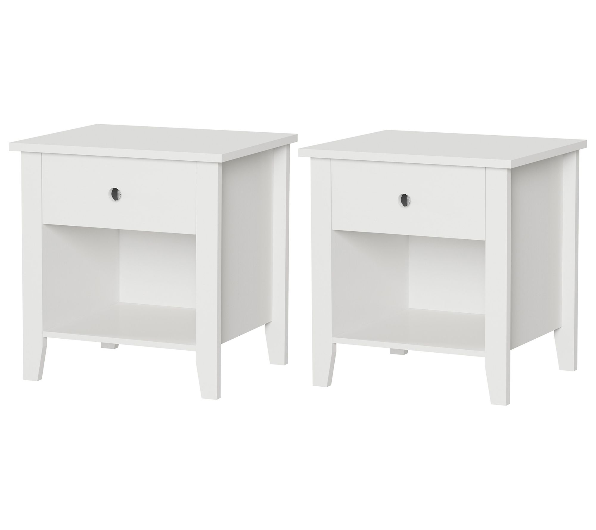 Lavish Home 2 End Tables Bedside Tables Drawerand Storage