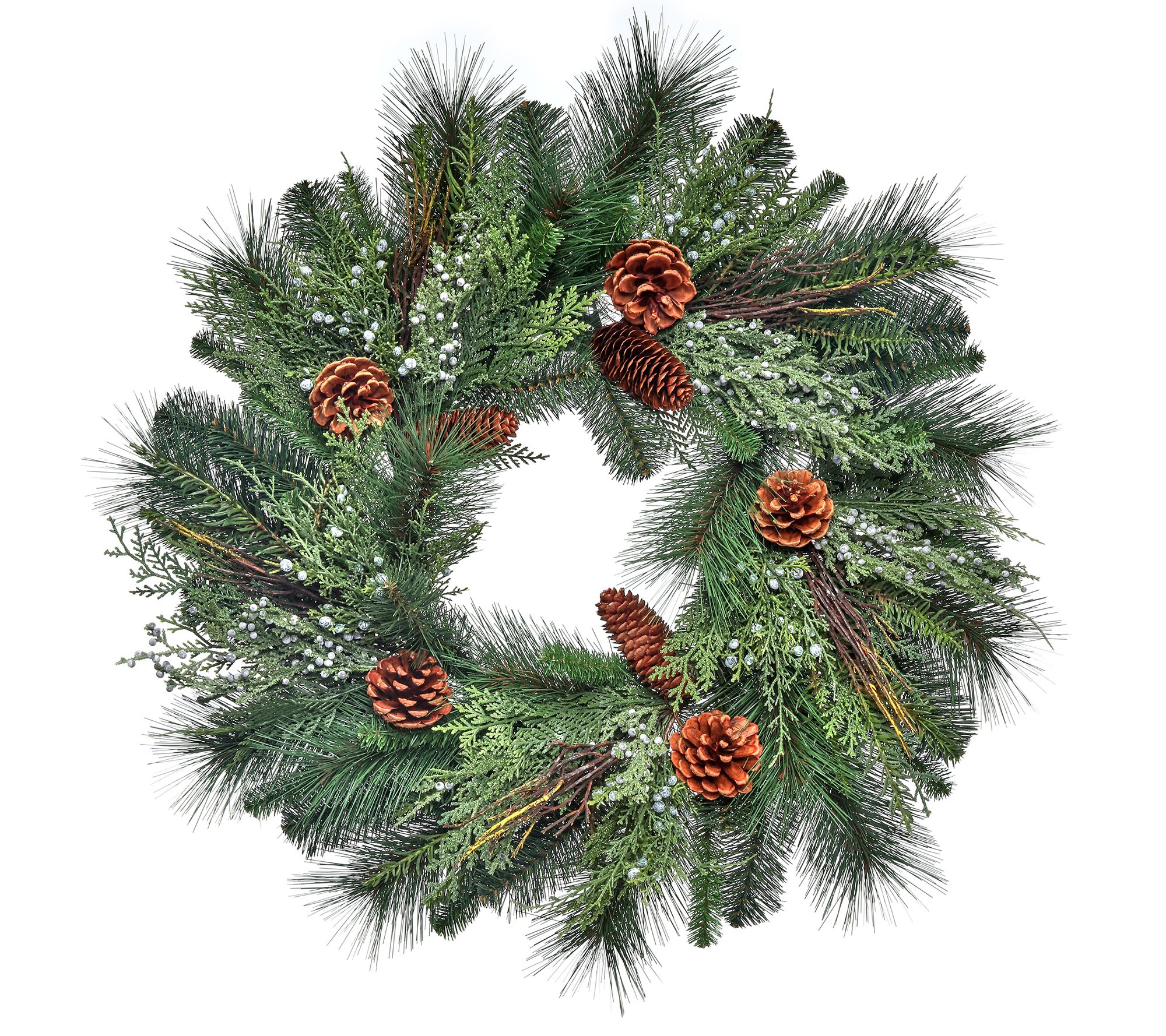 24" Juniper Wreath by Valerie