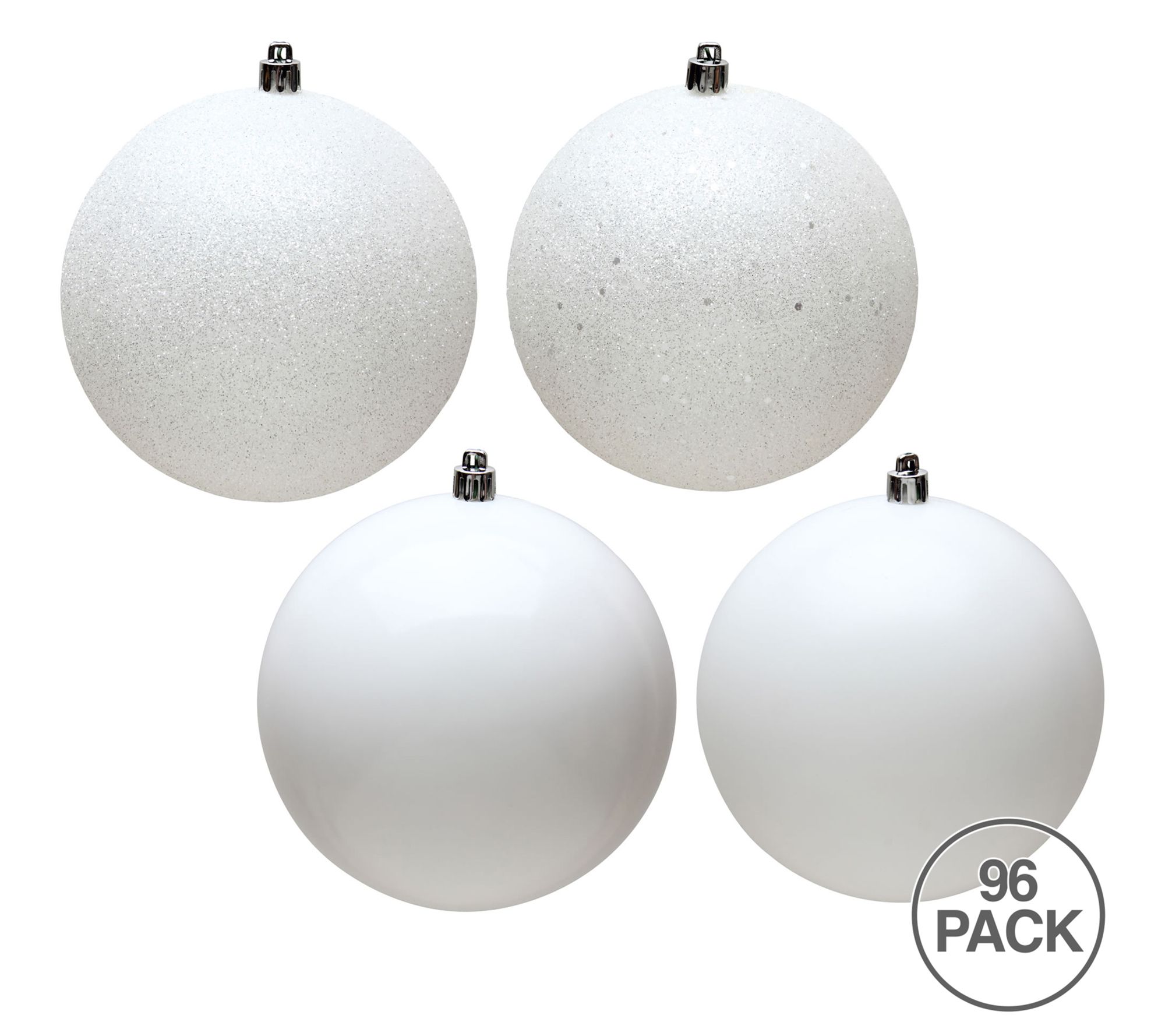 Vickerman 1.6" 4-Finish Ball Ornament Set.