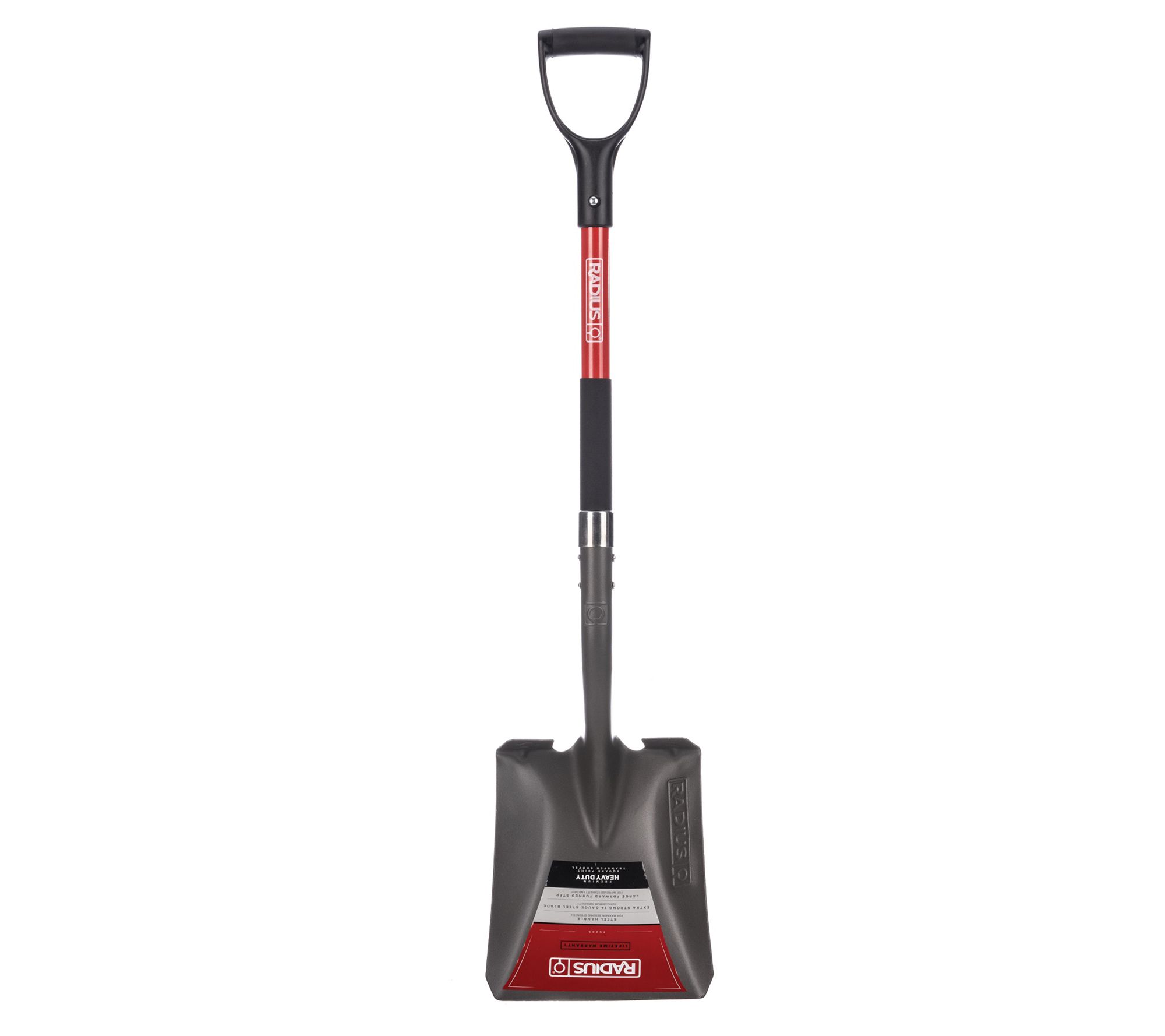Radius Premium 43"L D-Handle Square-Point Shovew/Steel Shaft