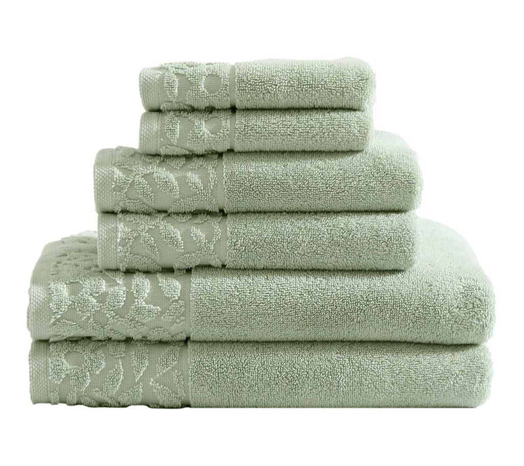 Laura Ashley Marilyn Green 6 Piece Towel Set