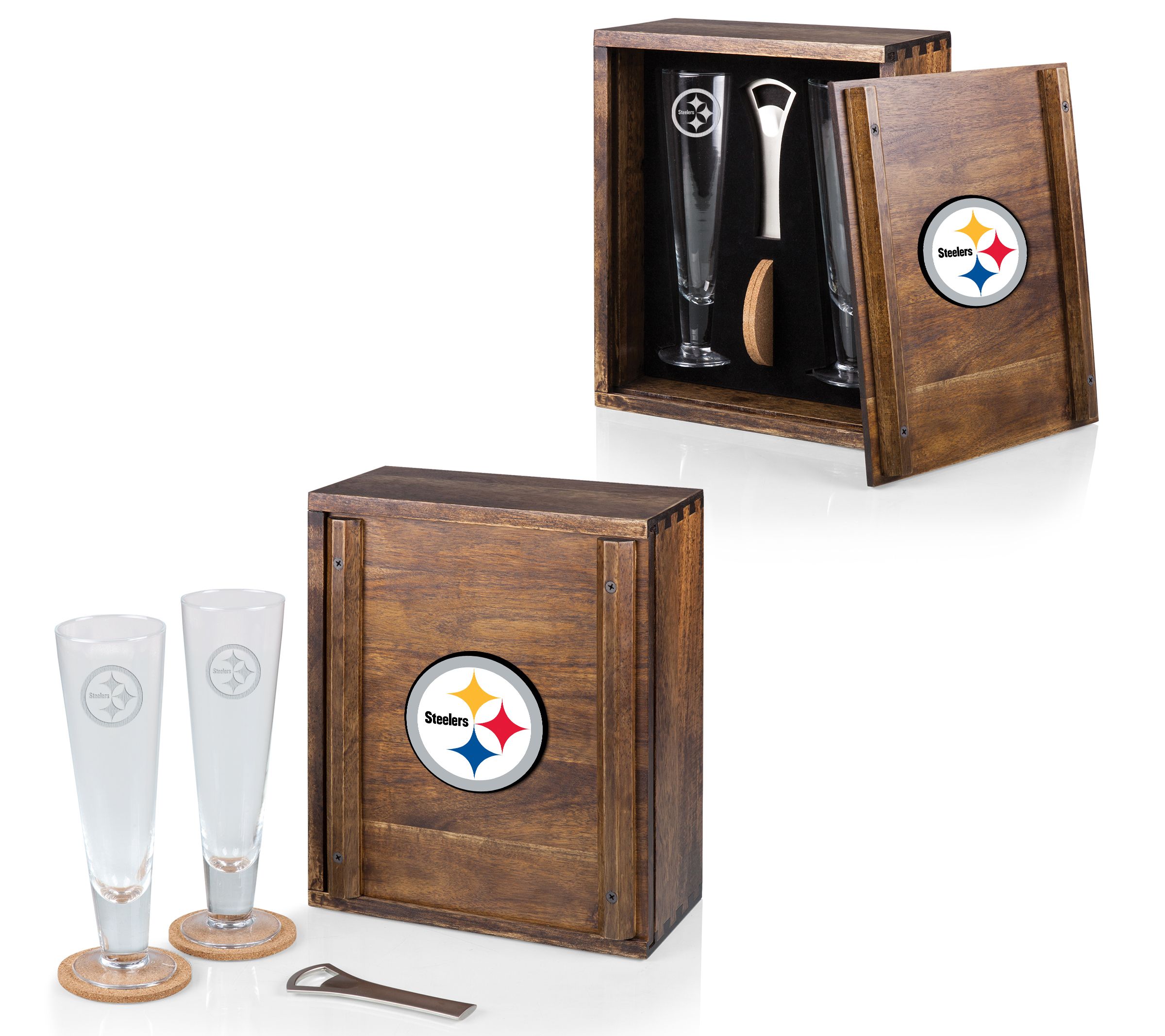 Legacy NFL Acacia Wood Pilsner Beer Glass Giftet
