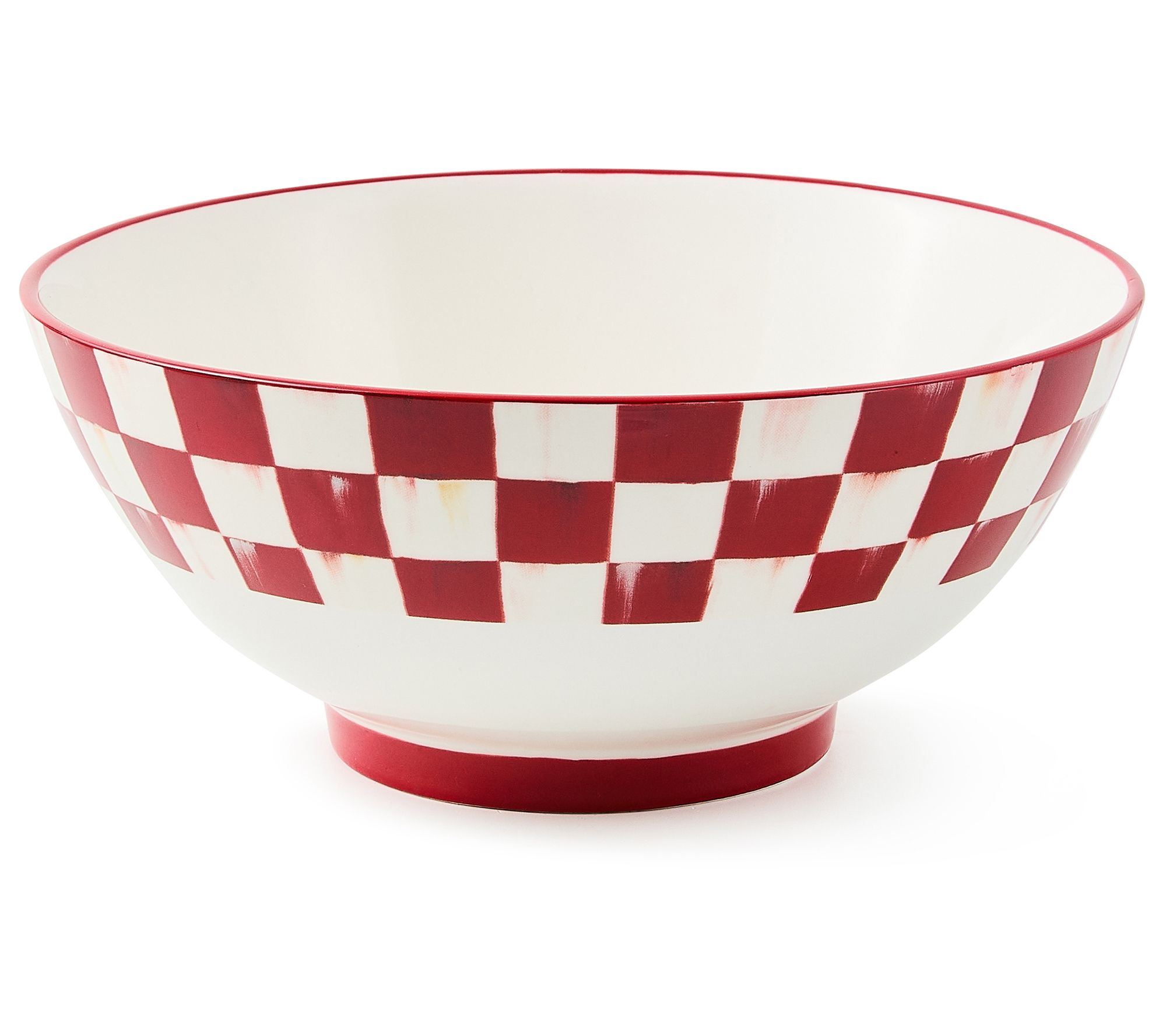 MacKenzie- Childs Cherry Check Serving Bowl