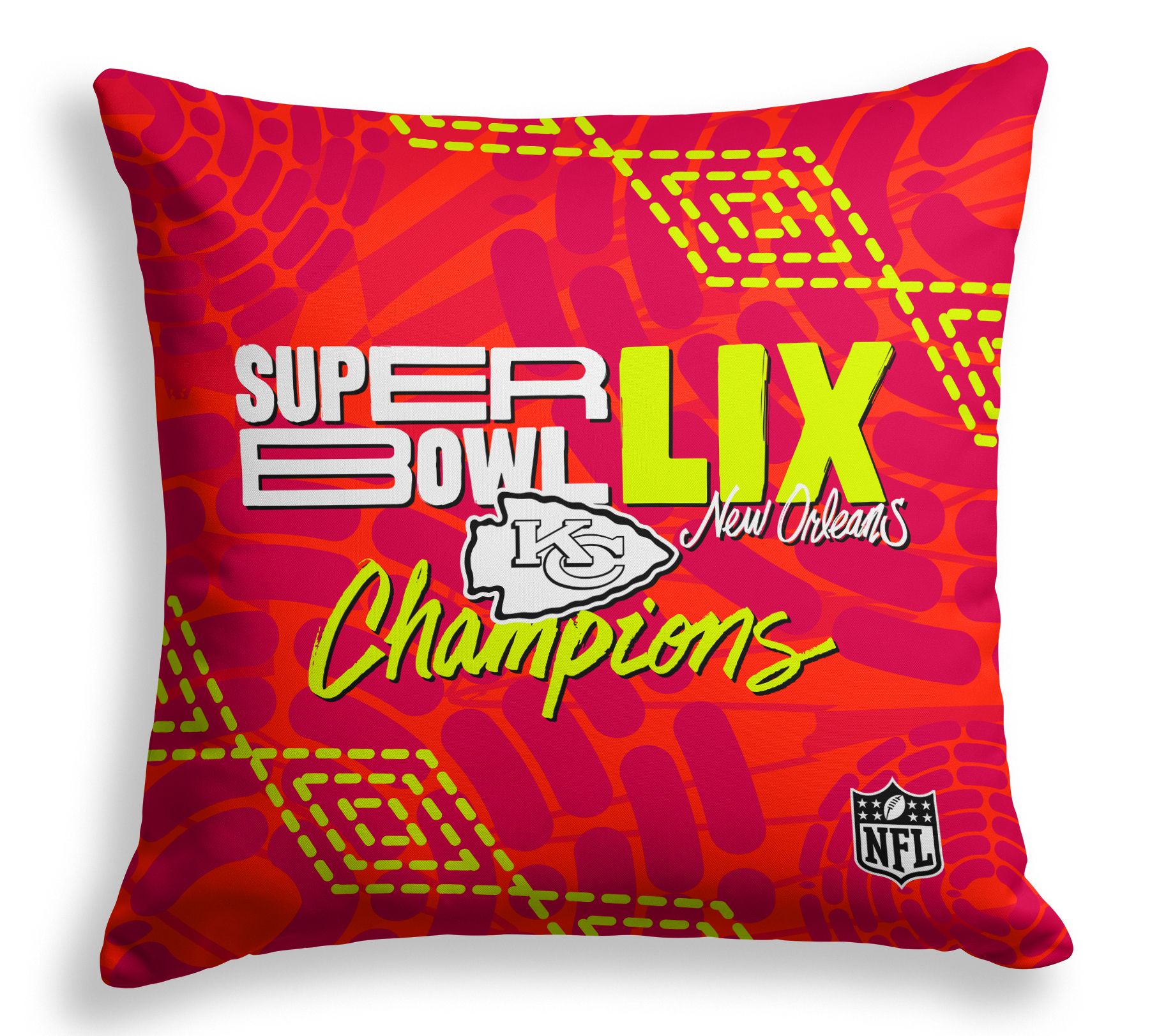 Pegasus Sports KC Chiefs Super Bowl LIX Champ ion Pillow