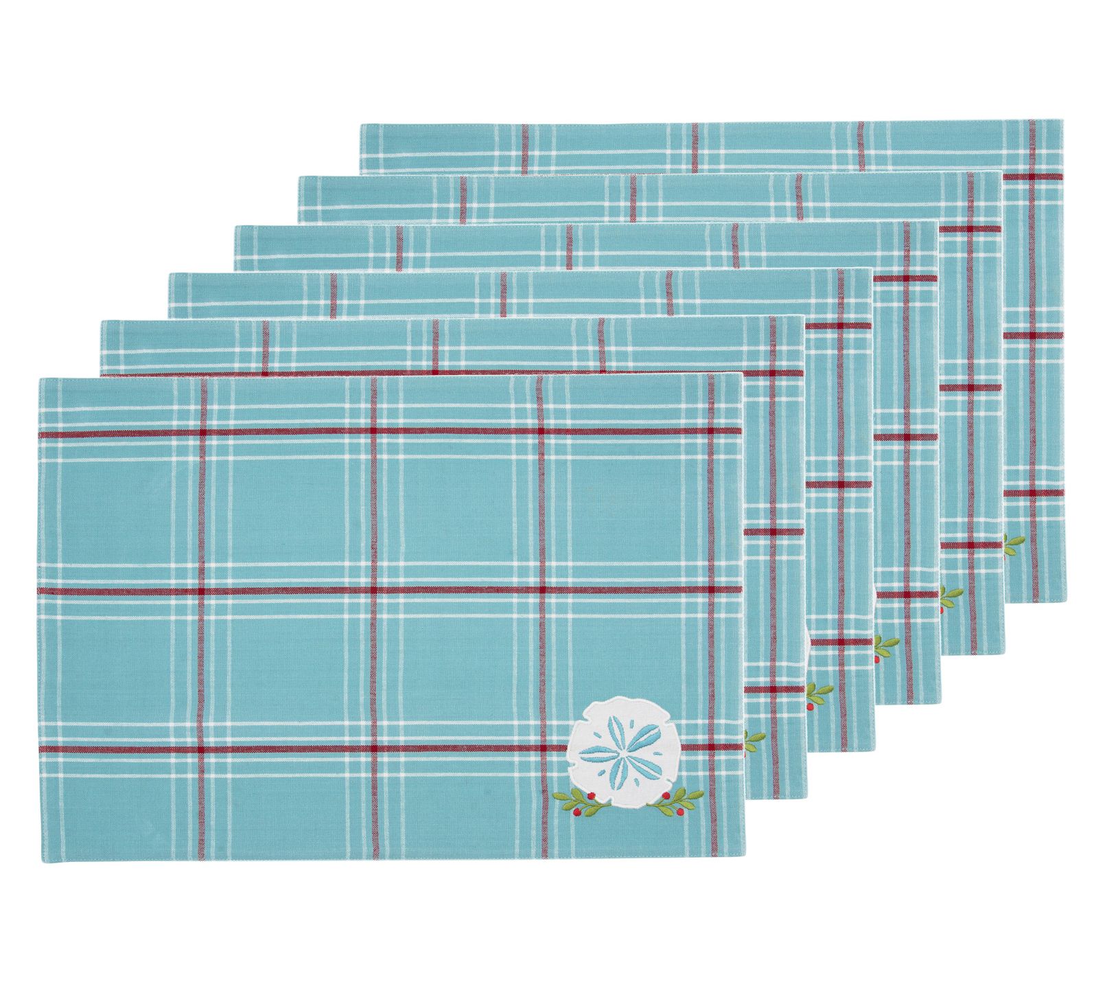 A Coastal Holiday Placemat Set of 6 by Valerie