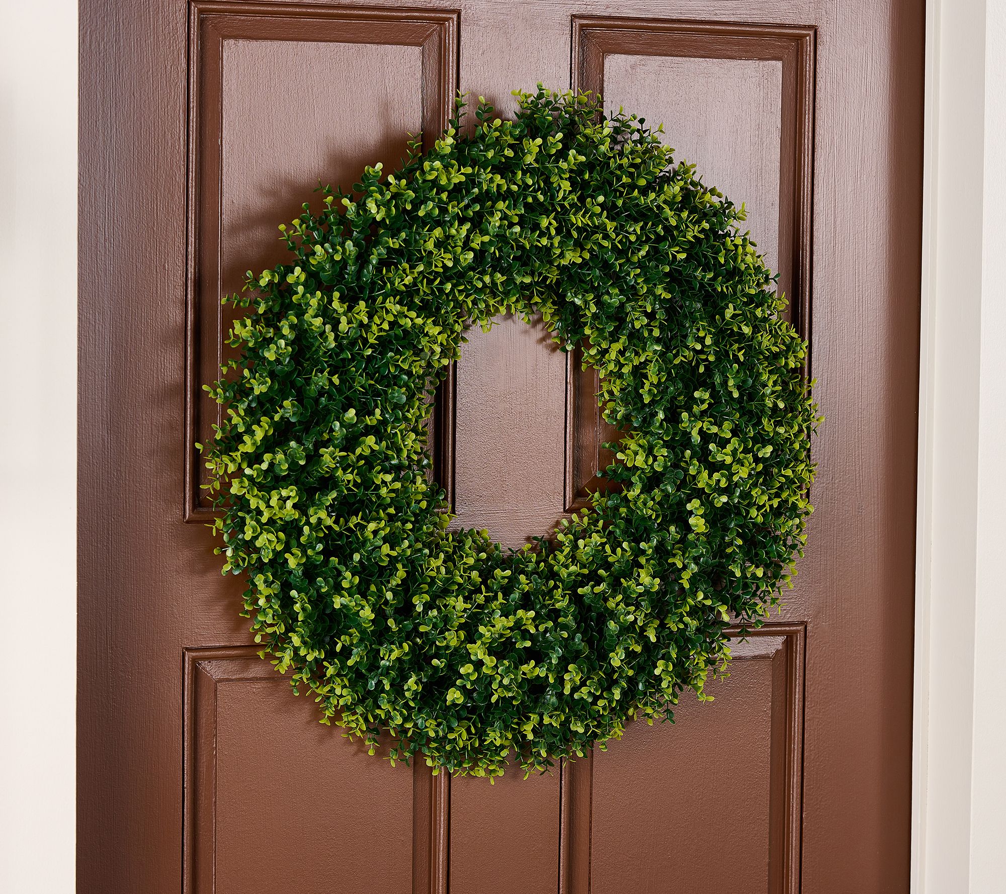"As Is" Wicker Park 24" Indoor /Outdoor Boxwood Wreath