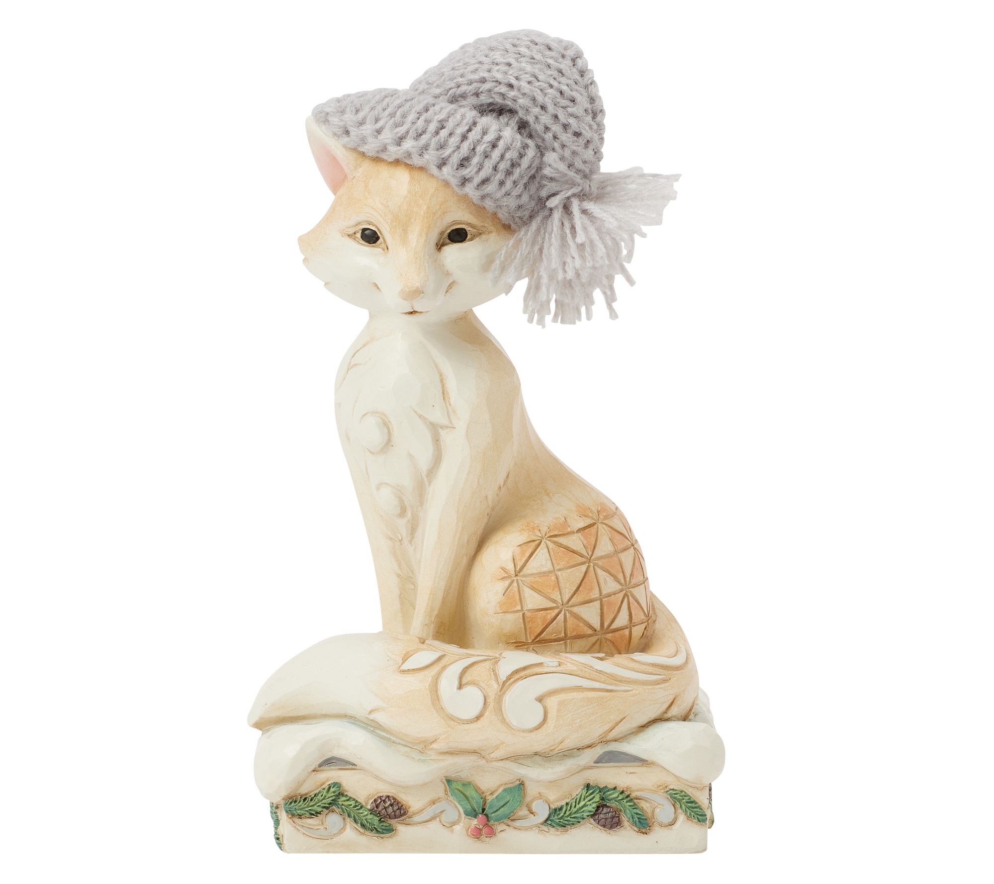 Jim Shore Heartwood Creek Woodland Fox with Knit Hat Figurine