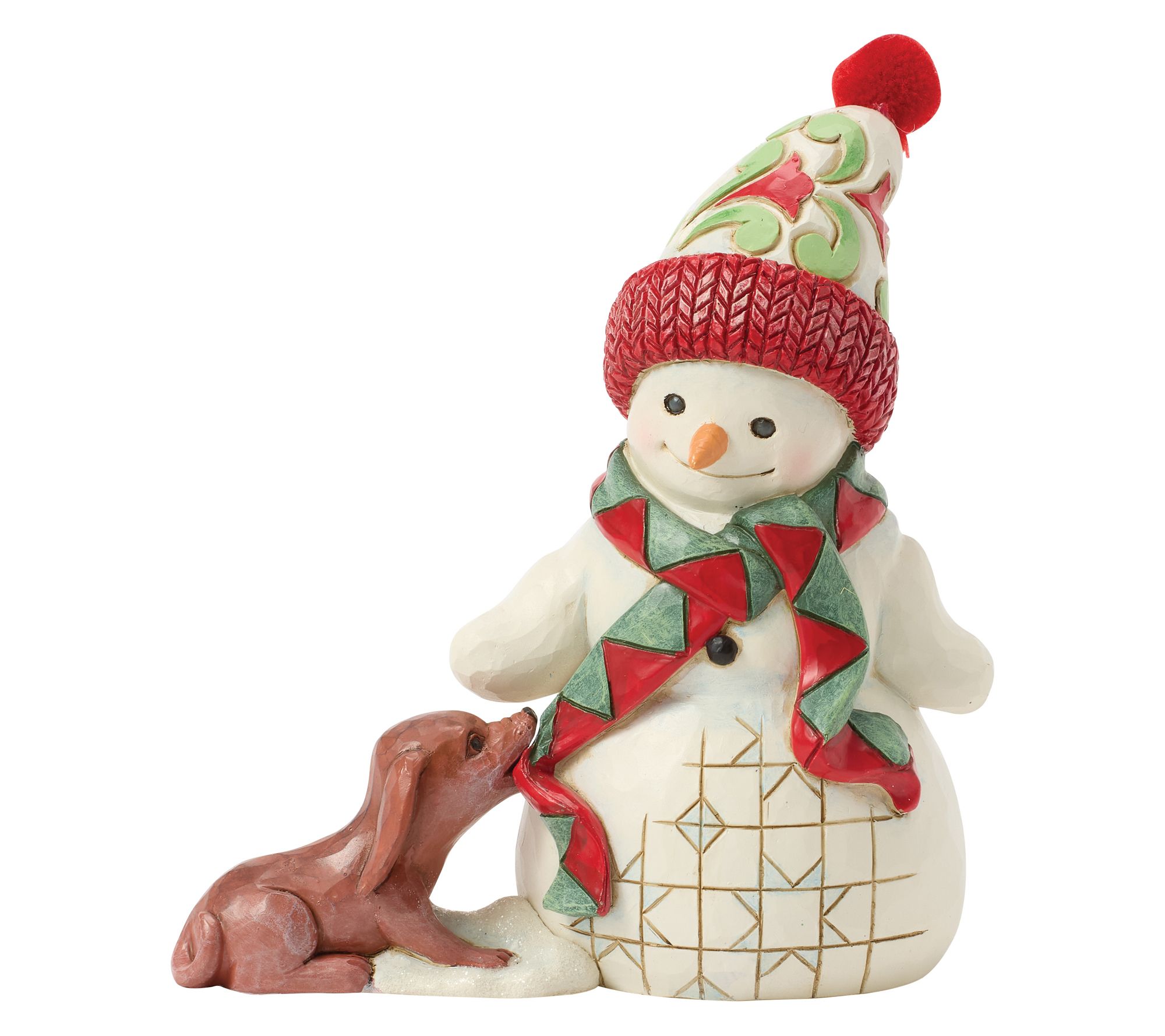 Jim Shore Heartwood Creek Snowman with Dog & Scarf Pint Fig