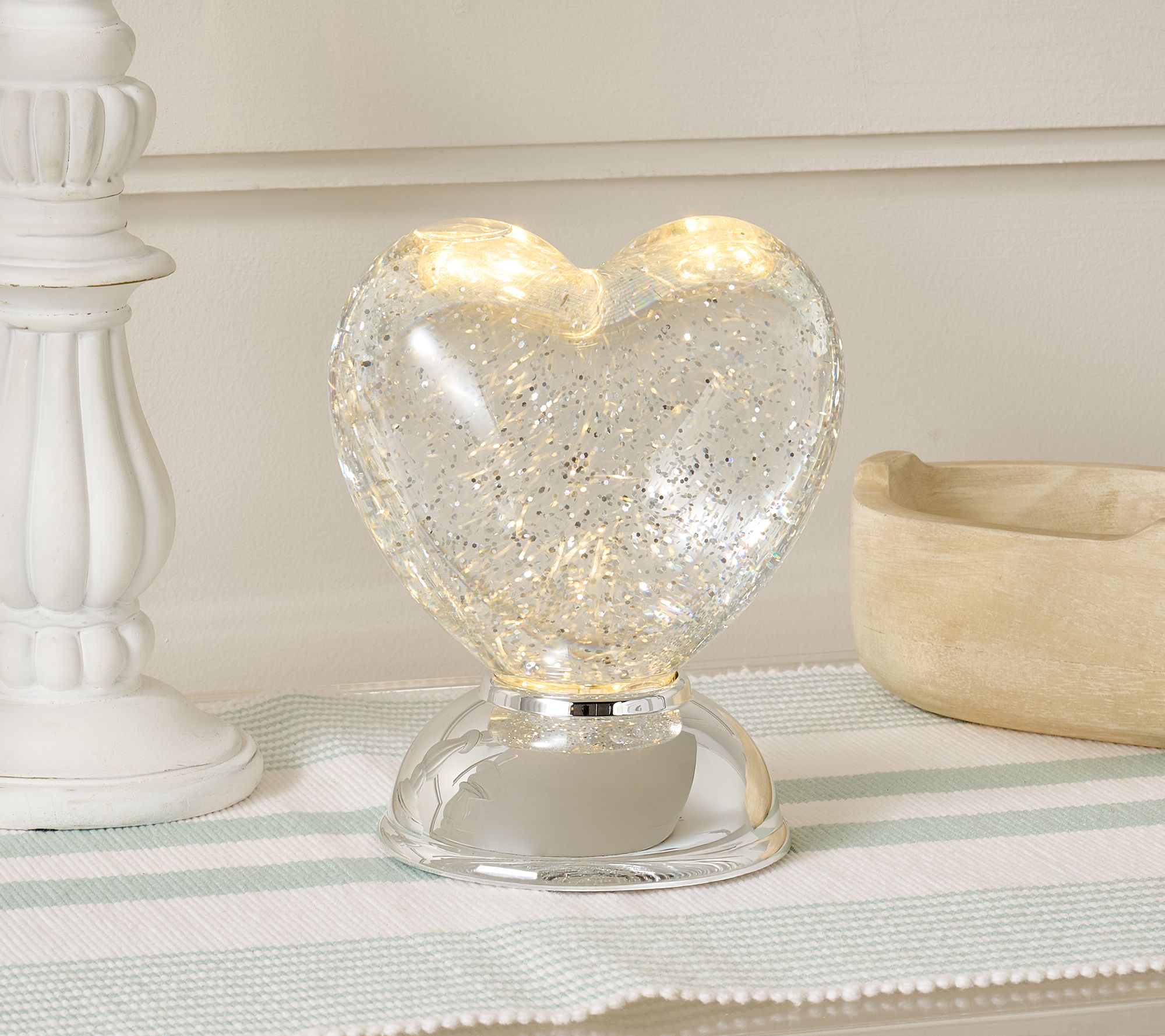 Illuminated Glitter Heart by Valerie